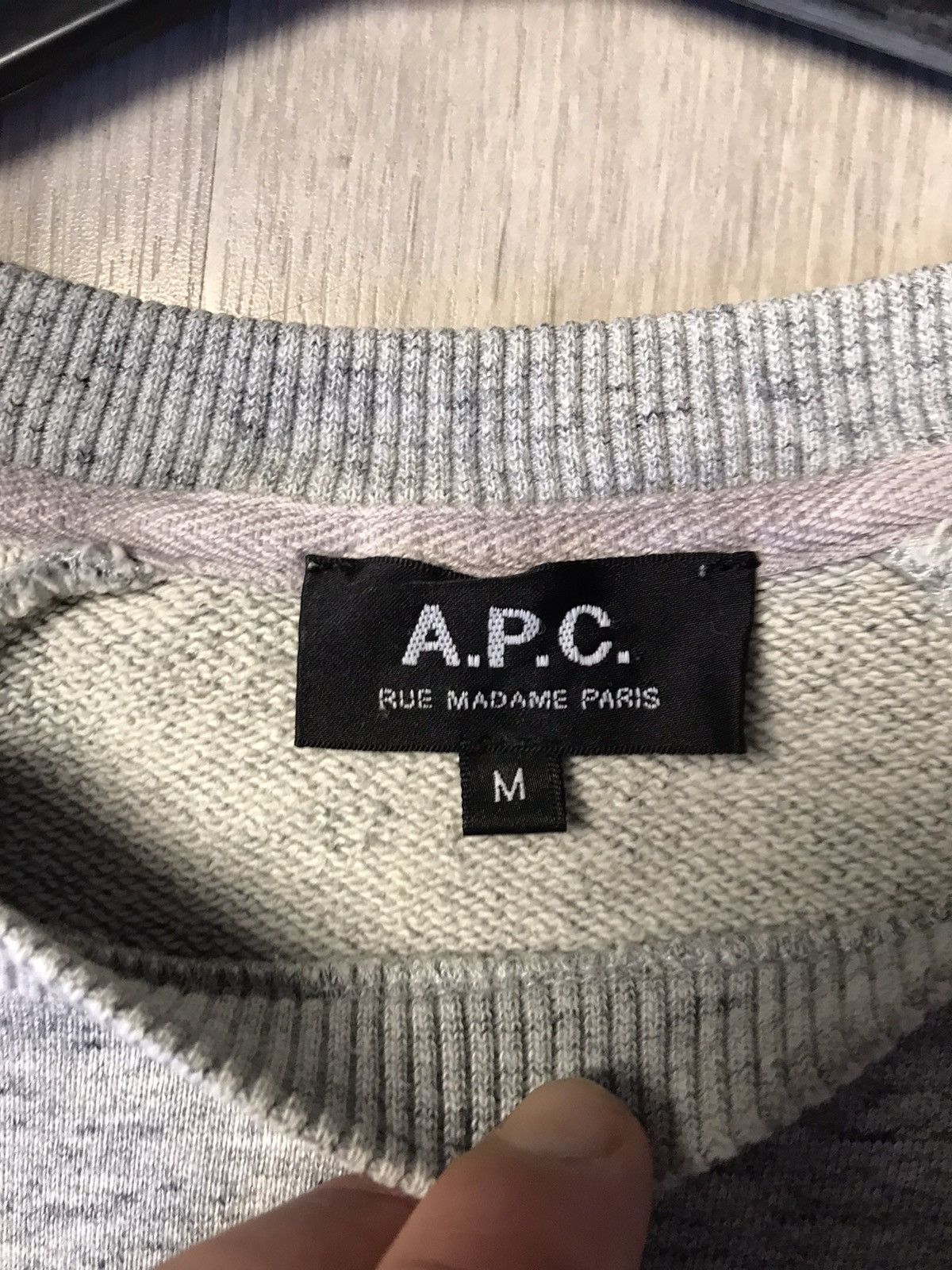A.P.C. A.P.C. Grey minimalist streetwear sweatshirt Size US M / EU 48-50 / 2 - 5 Thumbnail