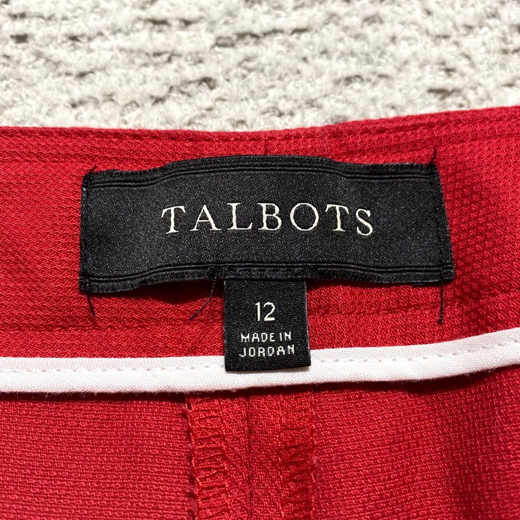 Talbots Talbots Womens 12 Red Straight Hampshire Dress Pants Business Casual High Rise Size 34" / US 12 / IT 48 - 3 Thumbnail