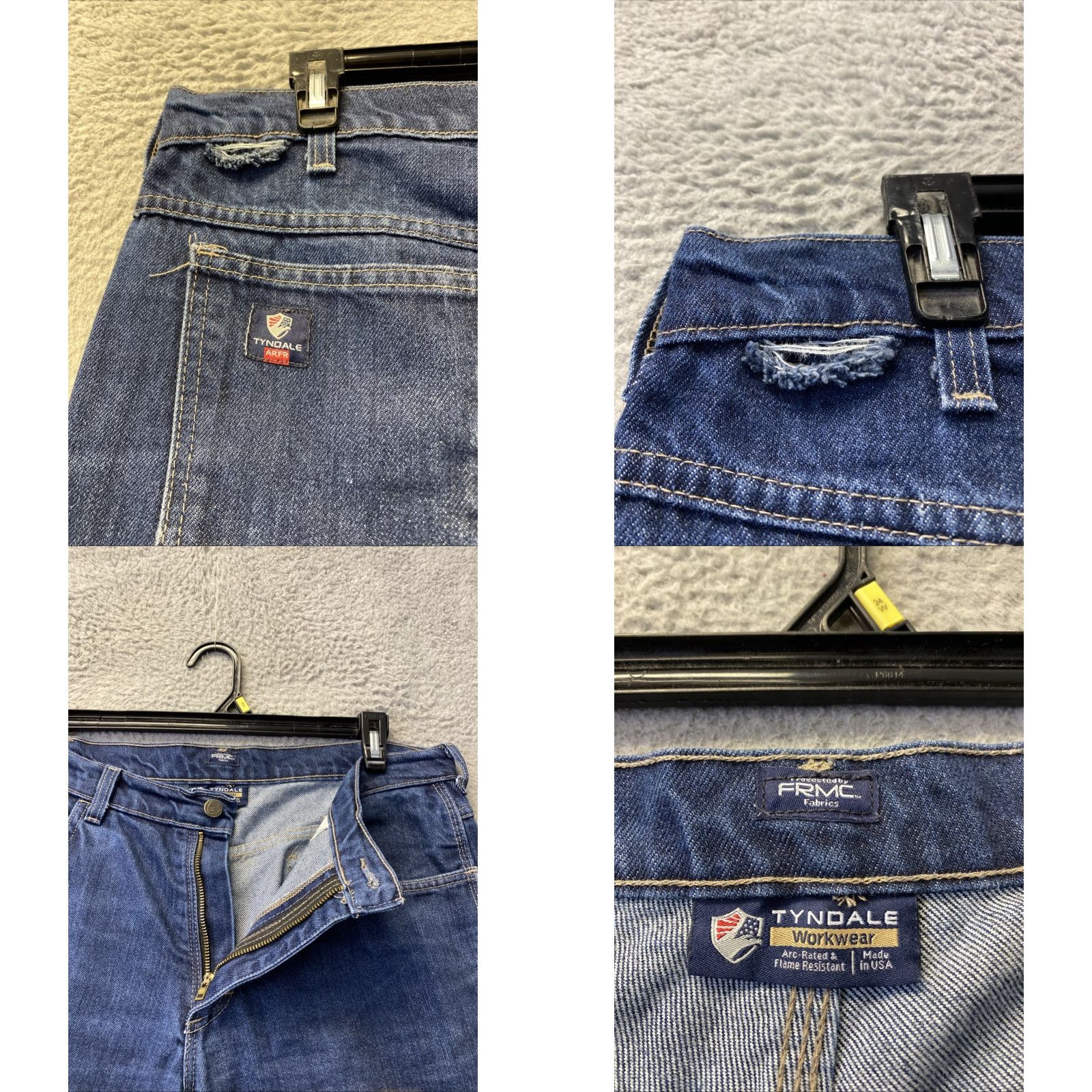 Vintage Tyndale FRMC Jeans Women 12 Bootcut Jeans 5-Pocket Blue Flame Resistant 36x32 Size 25" / US 0 / IT 36 - 8 Thumbnail