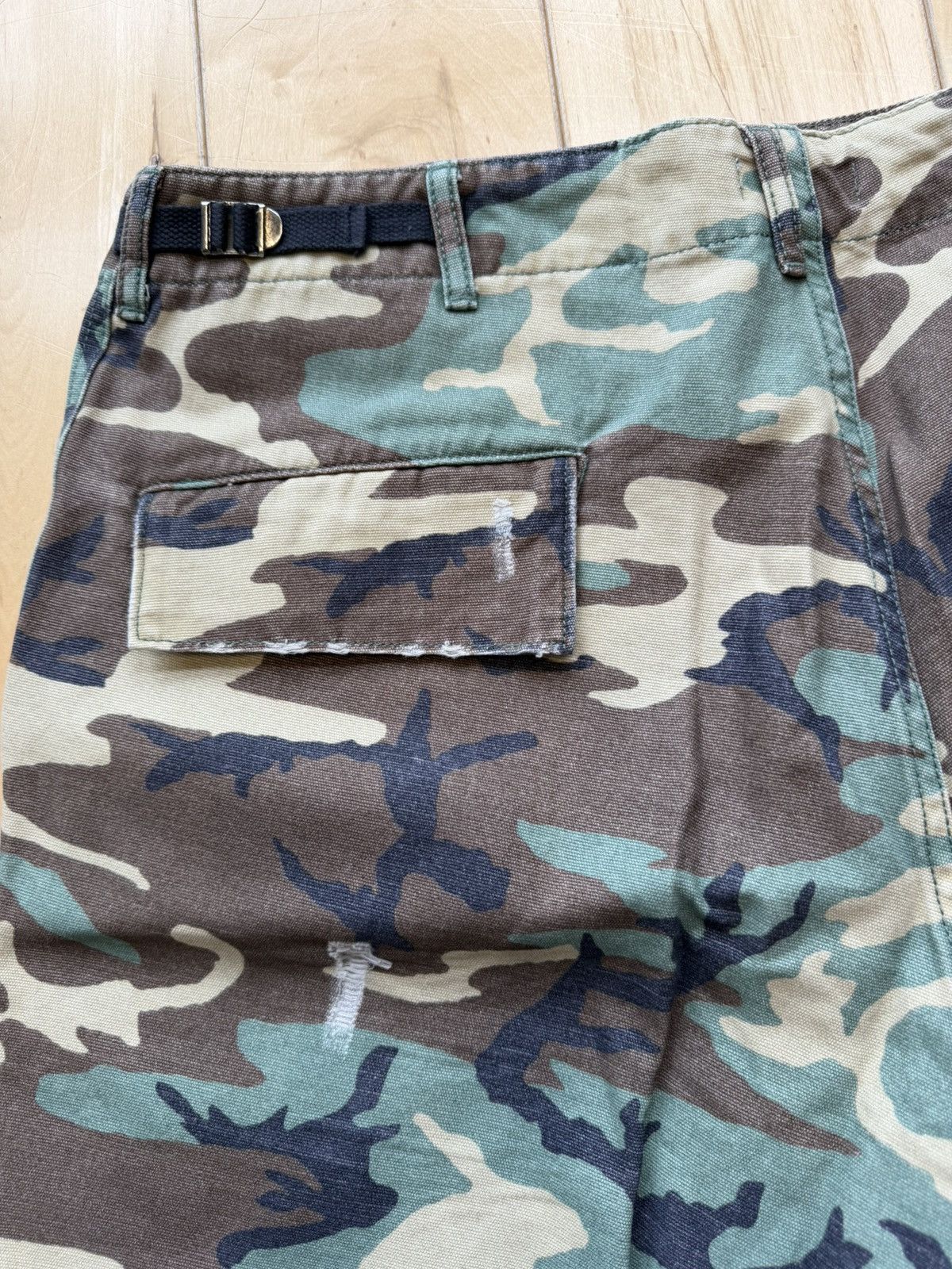 ERL Camo Cargo Shorts Size US 34 / EU 50 - 10 Thumbnail