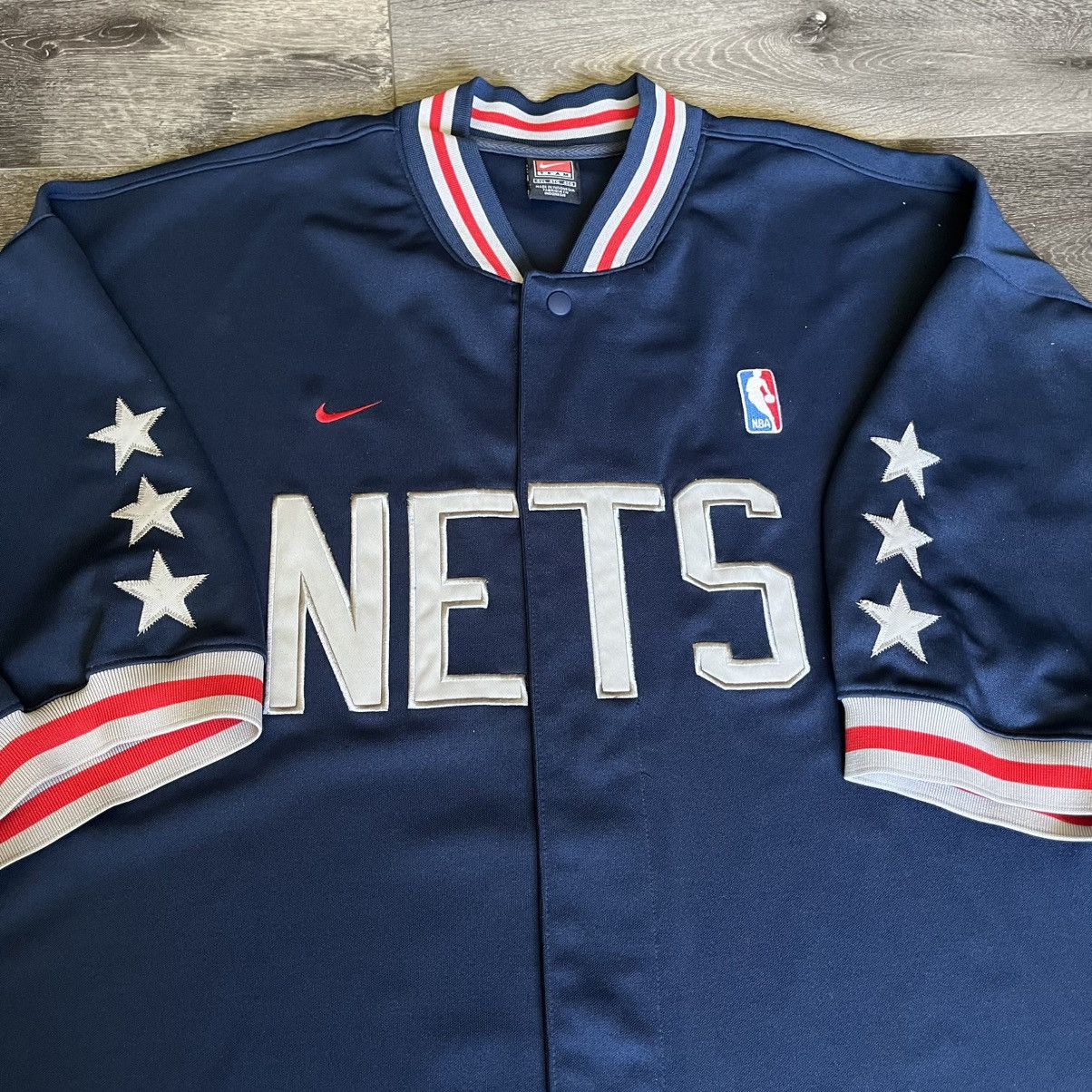 NBA × Nike × Vintage Vintage Nike New Jersey Nets Throwback Warm Up Jersey 1980 Size US XXL / EU 58 / 5 - 4 Thumbnail