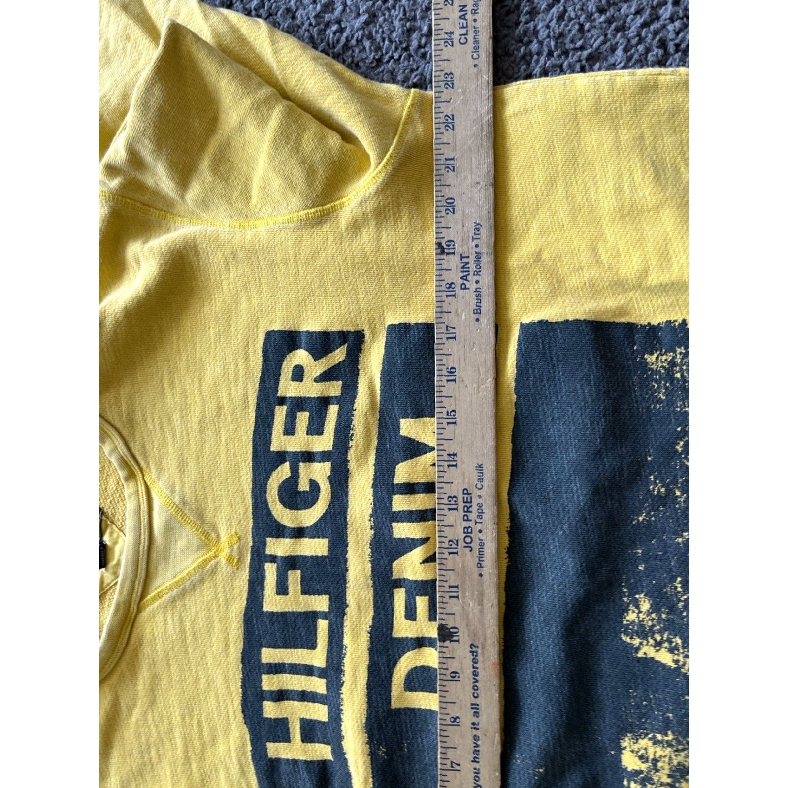 Tommy Hilfiger VINTAGE Tommy Hilfiger Hilfiger Denim Sweatshirt Crewneck L Mustard Yellow Graphic Logo 90s Mens Pullover Size US L / EU 52-54 / 3 - 4 Thumbnail