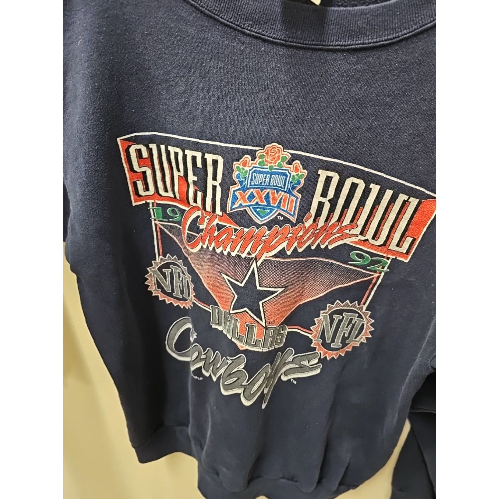 Tultex VINTAGE Cowboys NFL Crewneck Sweatshirt Mens XL Blue Graphic Print 90s USA Tultex Dallas Cowboys Football Long Sleeve Pullover Sweatshirt Size US XL / EU 56 / 4 - 4 Thumbnail