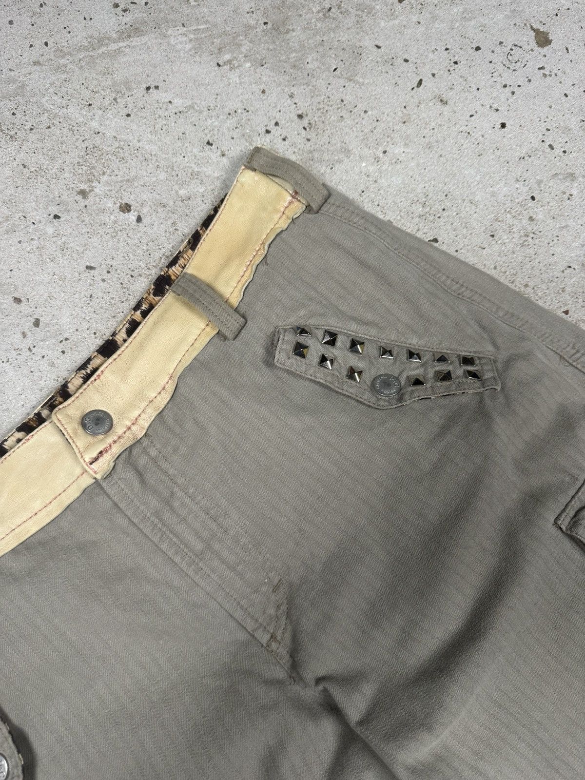 Dolce & Gabbana 2003 Dolce & Gabbana Baggy Loose Cargo Pants Studs Patched Size US 34 / EU 50 - 10 Thumbnail