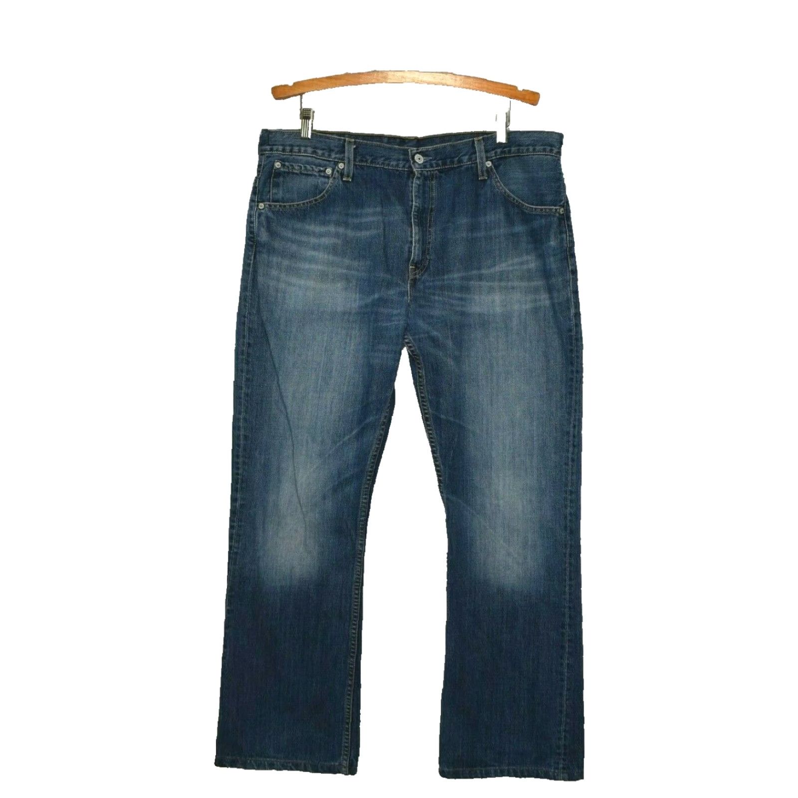 Levi's VINTAGE Levi's 507 Jeans Mens 38x34 Distressed Blue Denim Straight 9in Leg Opening 30.5in Inseam Regular Rise Mid 10-12in Size US 38 / EU 54 - 2 Thumbnail
