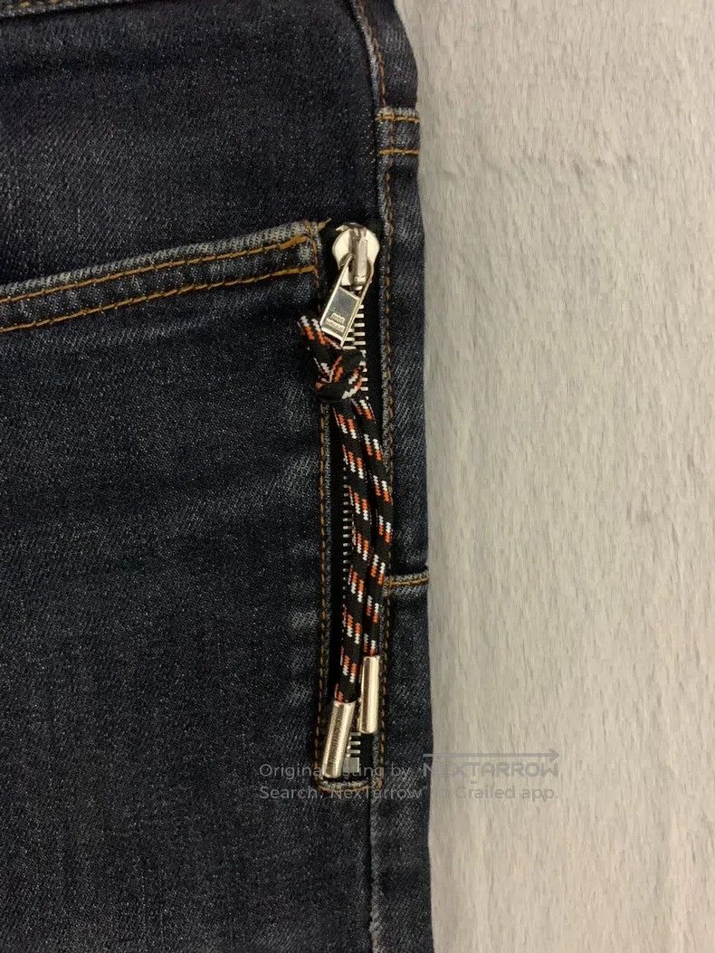 Dior Dior Dark Blue Zipper Colorful Rope Denim Pants Size US 31 - 6 Thumbnail