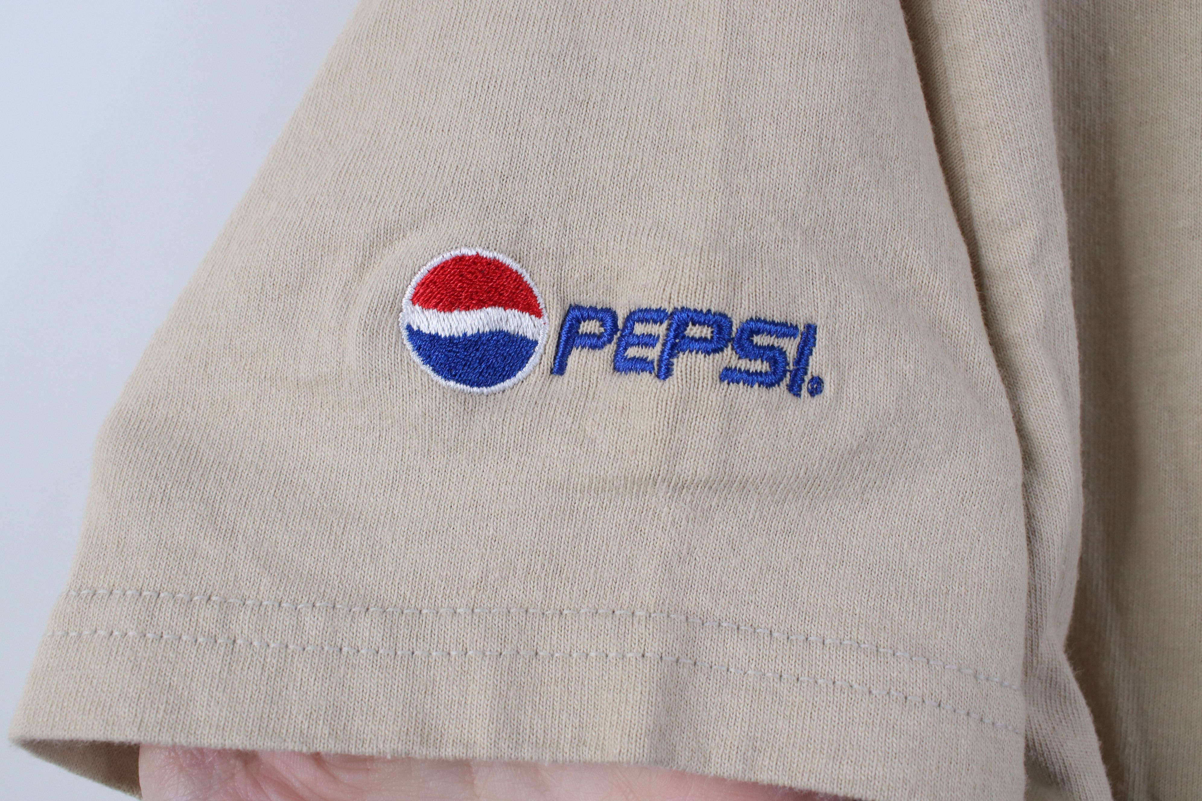 Vintage Vintage 90s Y2K Pepsi Co Soda Pop Short Sleeve T-Shirt Tan Size US S / EU 44-46 / 1 - 4 Thumbnail