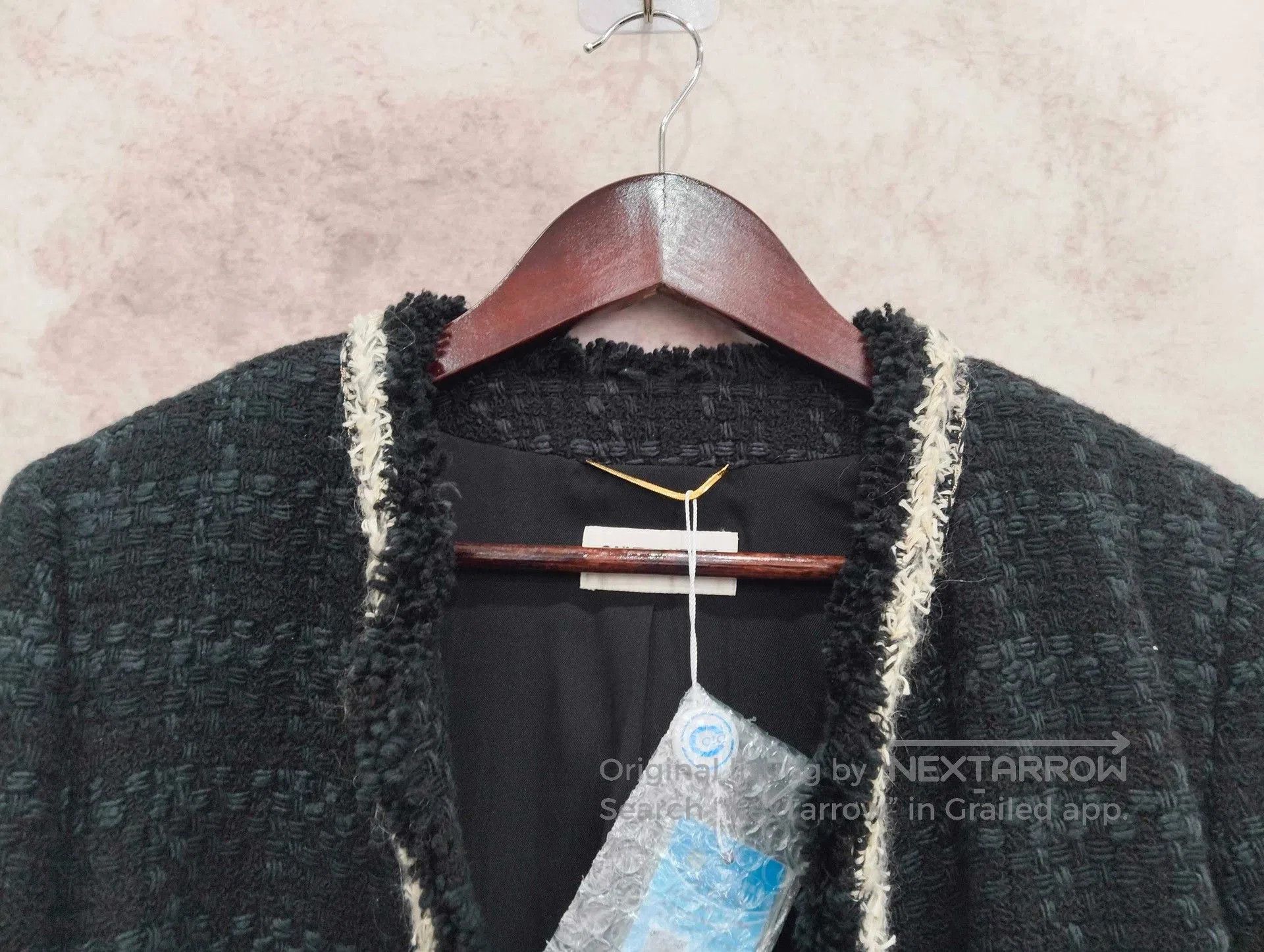 Saint Laurent Paris SAINT LAURENT Black Tweed Woven Jacket. Size M / US 6-8 / IT 42-44 - 3 Thumbnail