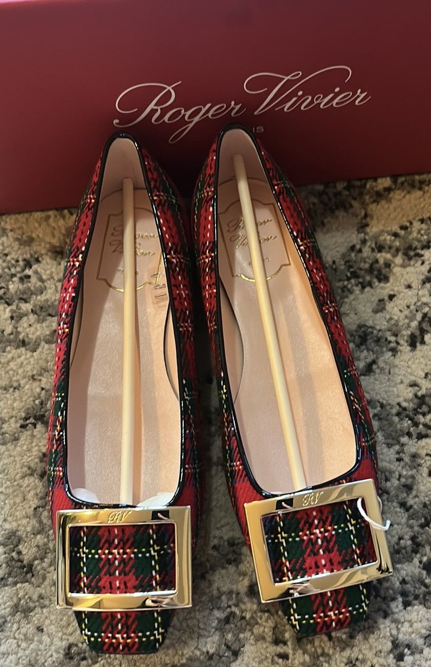 Roger Vivier Roger Vivier Red Green Trompette Piping Ball Loafer size 37 Size US 7 / IT 37 - 7 Thumbnail