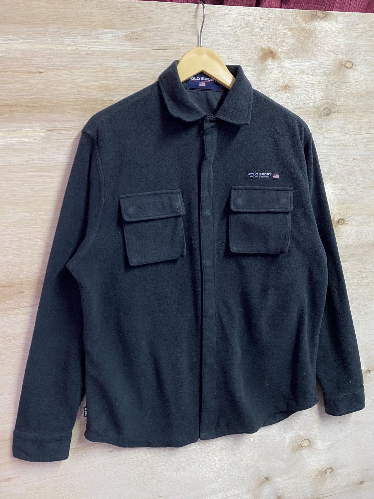Polo Ralph Lauren vintage Polo Sport Ralph Lauren light fleece jacket in black Size US XL / EU 56 / 4 - 3 Thumbnail