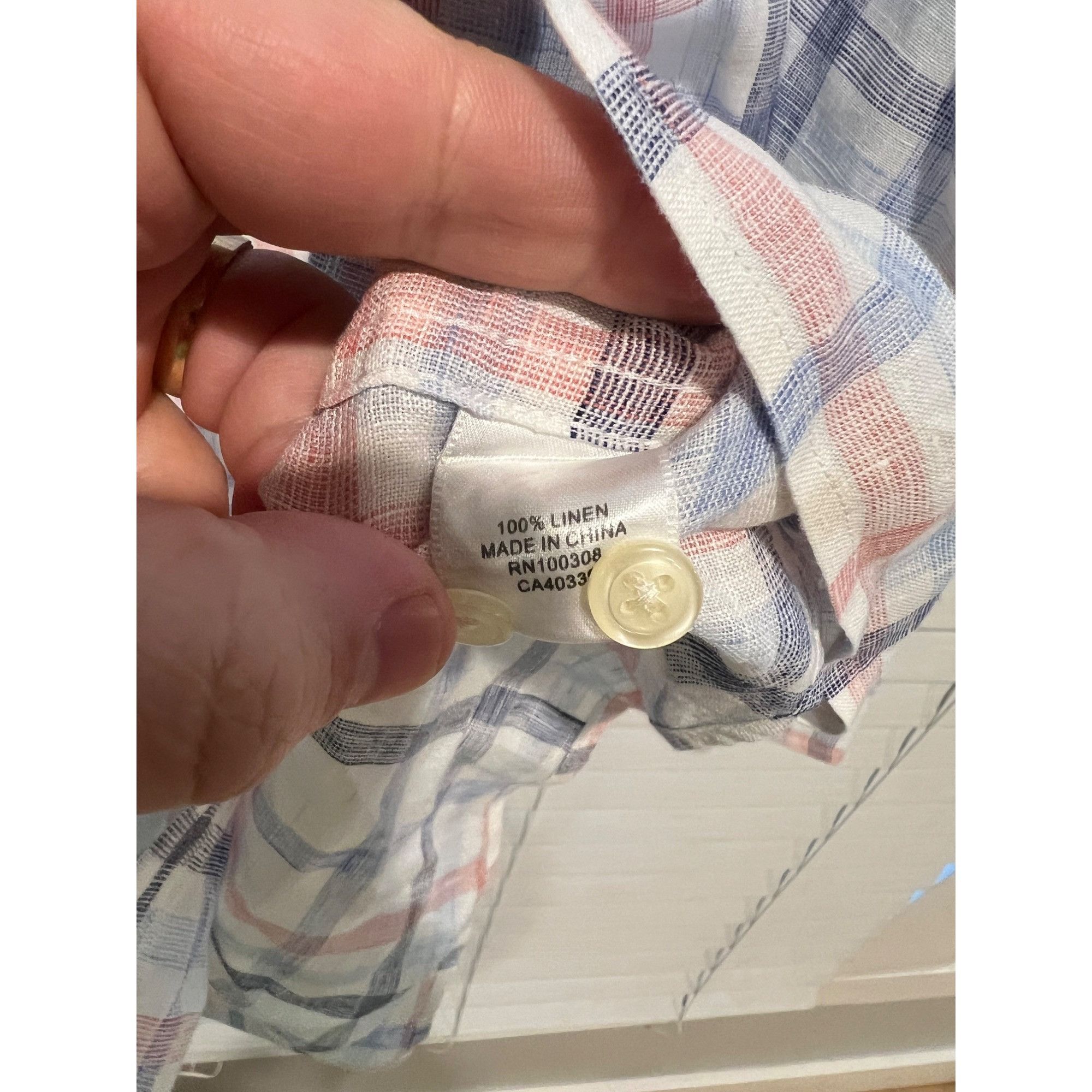 Peter Millar Peter Millar 100% Linen Long Sleeve Button Up Shirt - Size - Size US XL / EU 56 / 4 - 3 Thumbnail