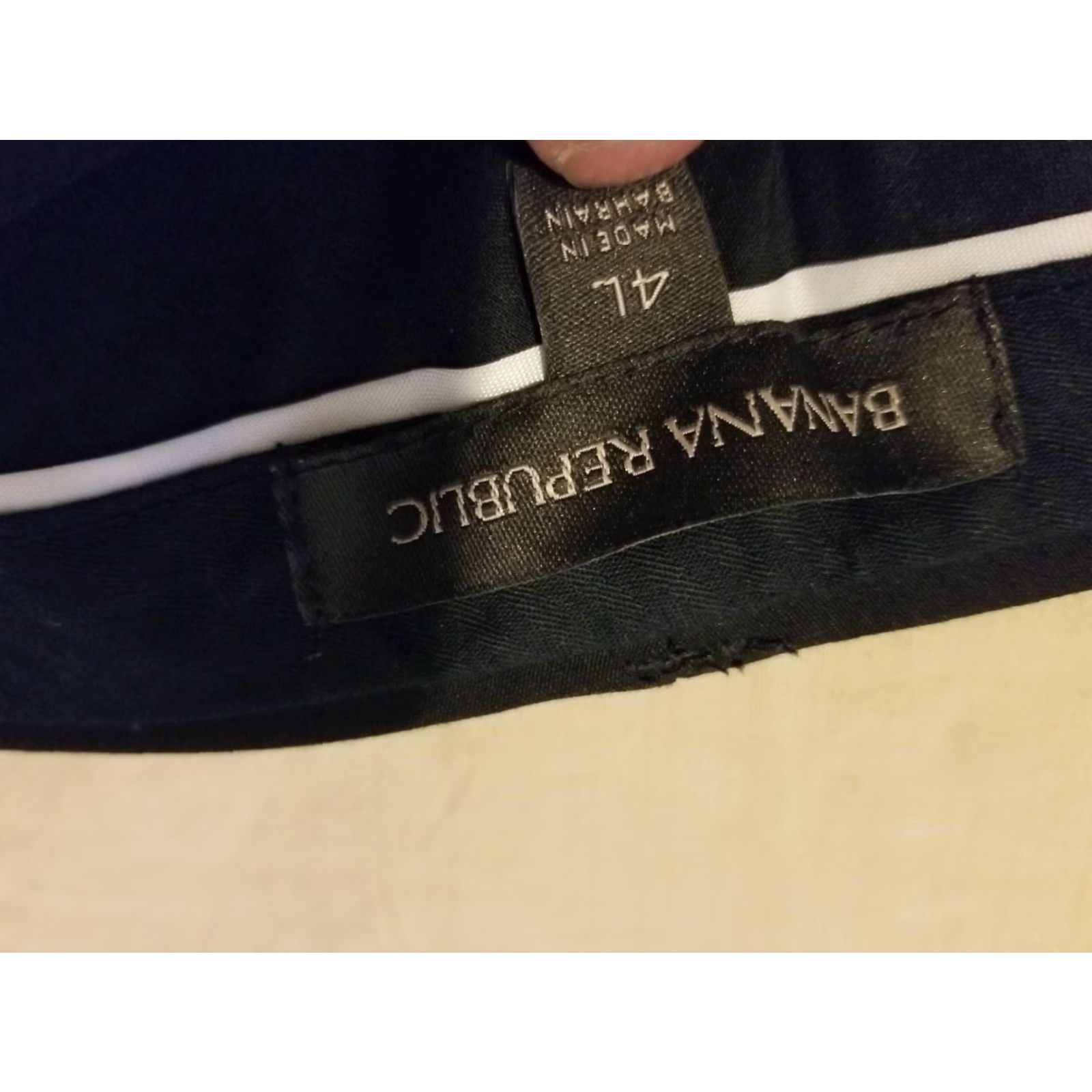Banana Republic Womens Banana Republic Dress Pants 4L Black Khaki Slack Trouser Size 27" / US 4 / IT 40 - 5 Thumbnail