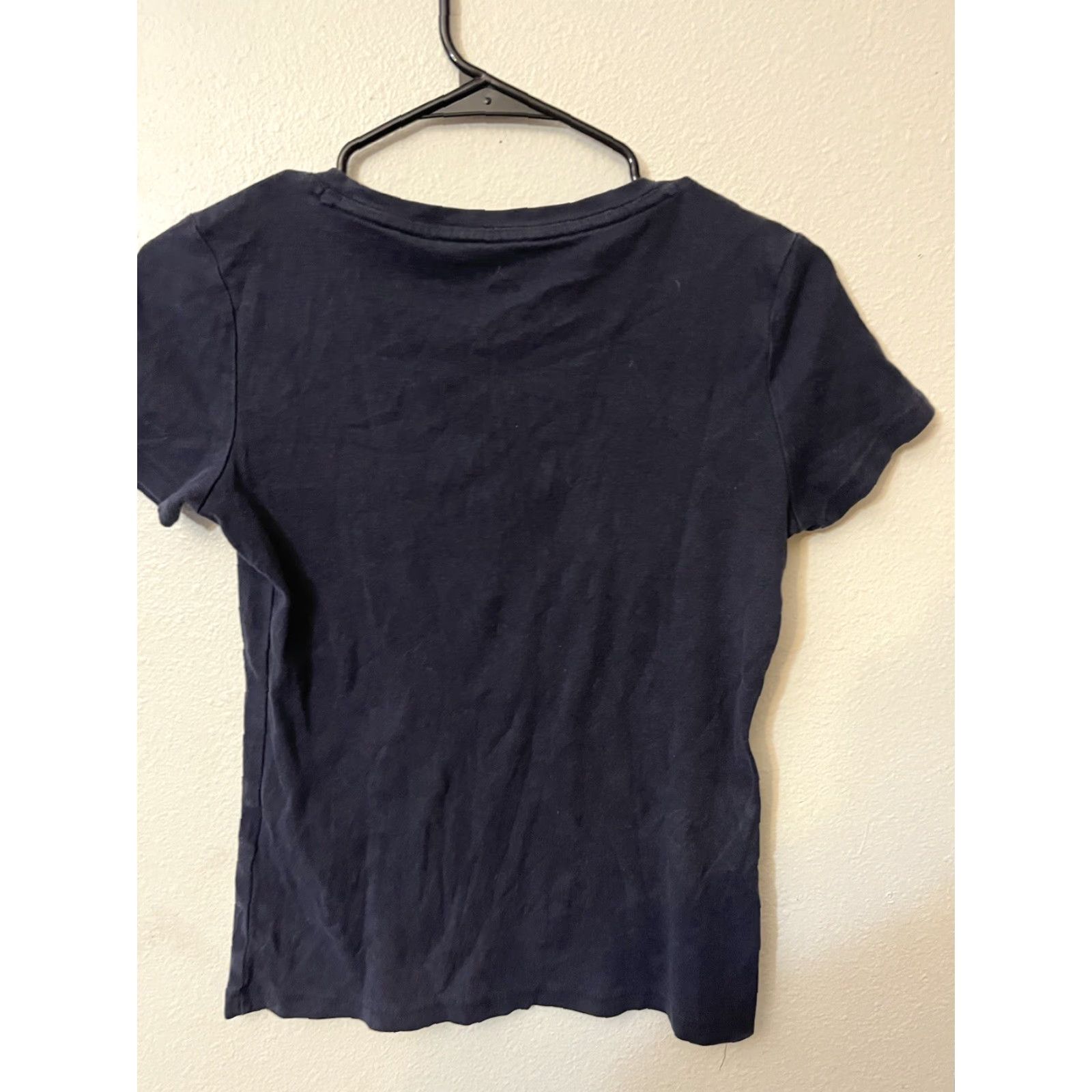 Tommy Hilfiger Tommy Hilfiger Shirt Womens Small Navy Short Sleeve Crew Neck Cotton Jersey Logo Embroidered Tee Size S / US 4 / IT 40 - 2 Thumbnail