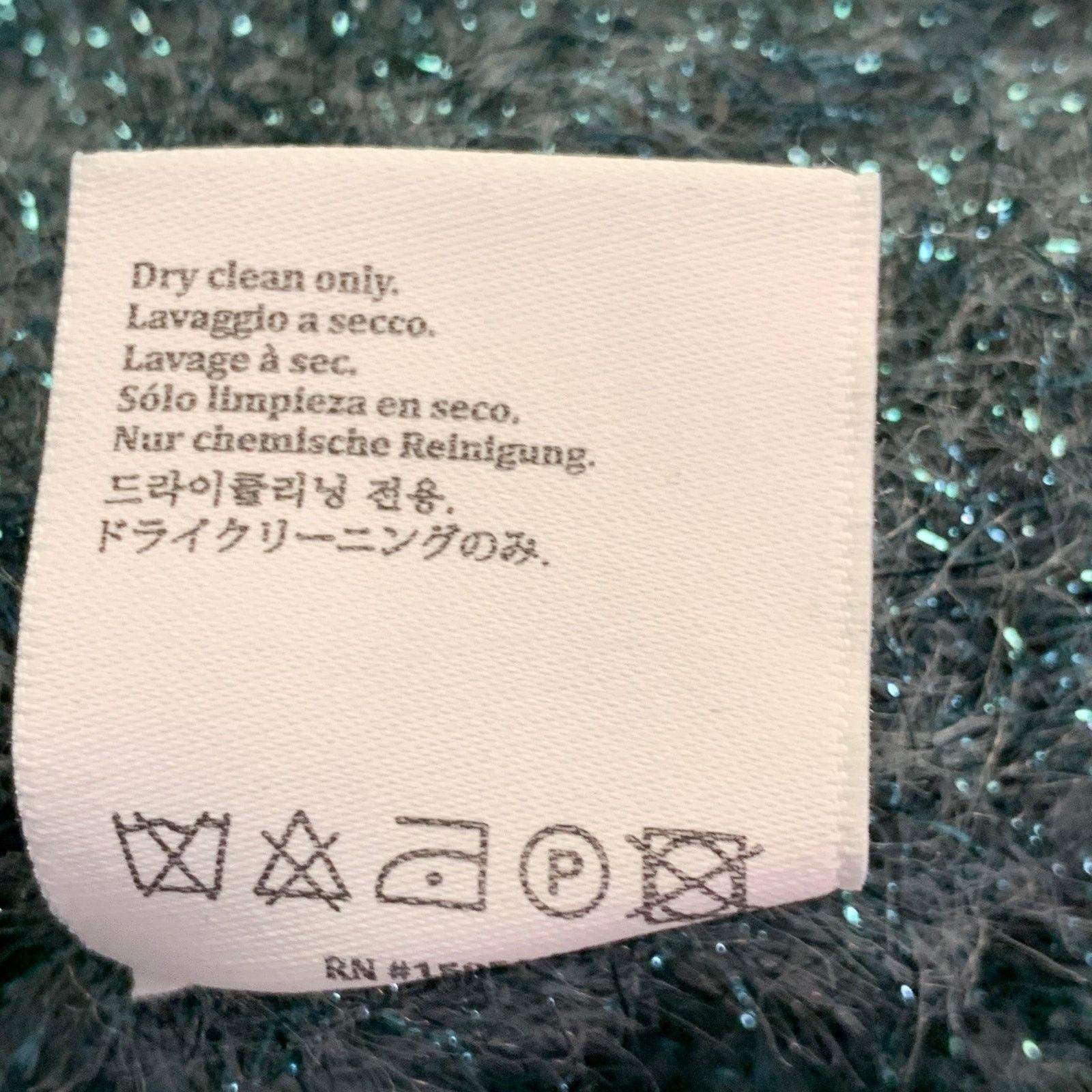 Sies Marjan Size XS Metallic Green Polyamide Blend Crew Neck Pullover Size XS / US 0-2 / IT 36-38 - 7 Thumbnail