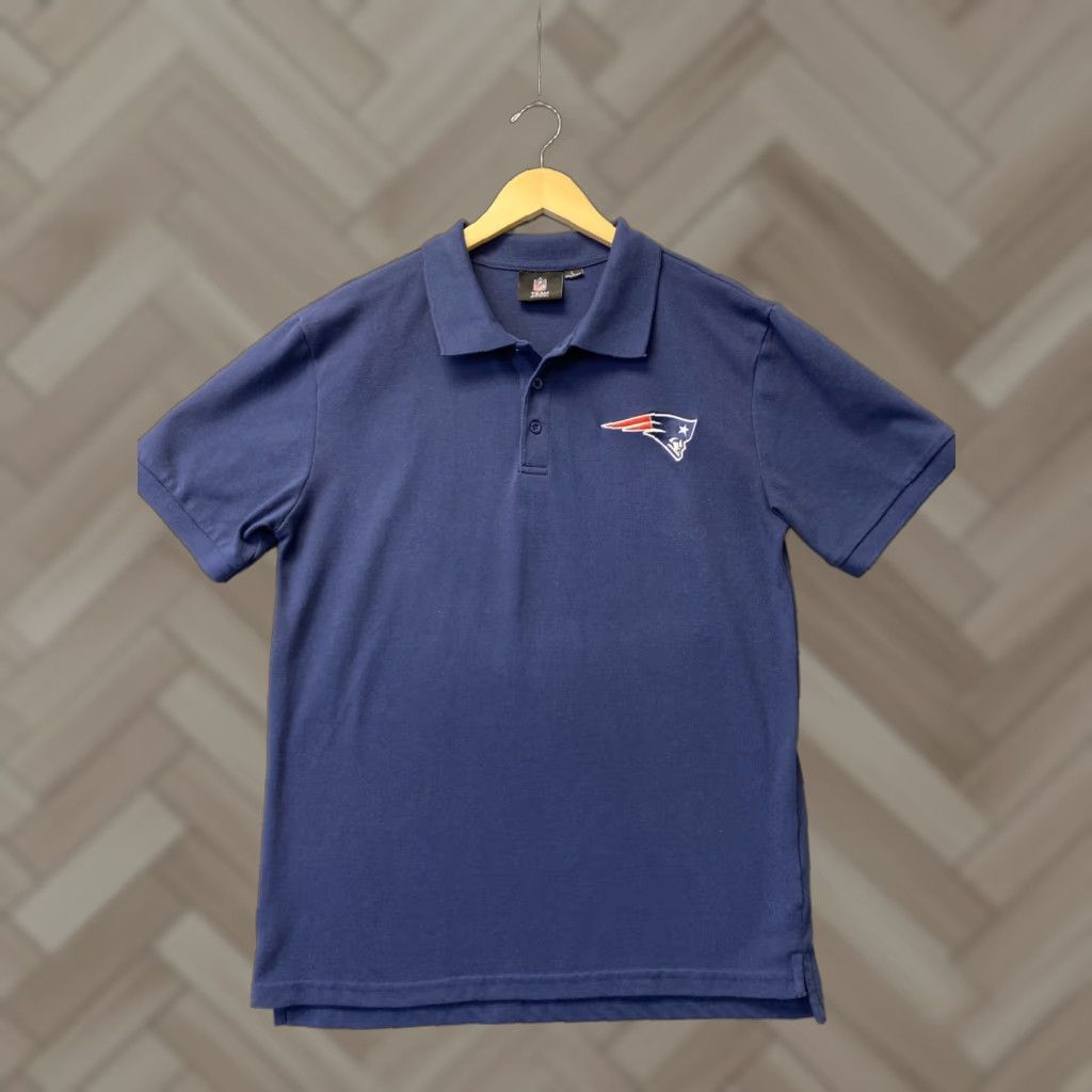 NFL New England Patriots Polo Shirt Adult Large Blue NFL Football Rugby Men 122-32 / MS Size US L / EU 52-54 / 3 - 1 Thumbnail
