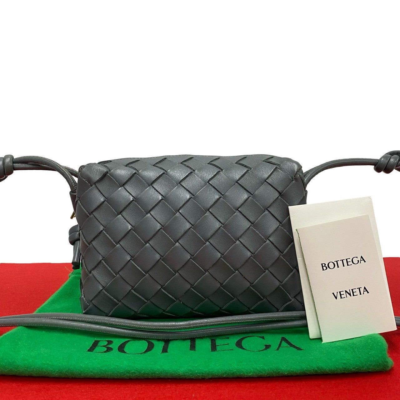 Bottega Veneta Shoulder Bag Grey Leather, Men's