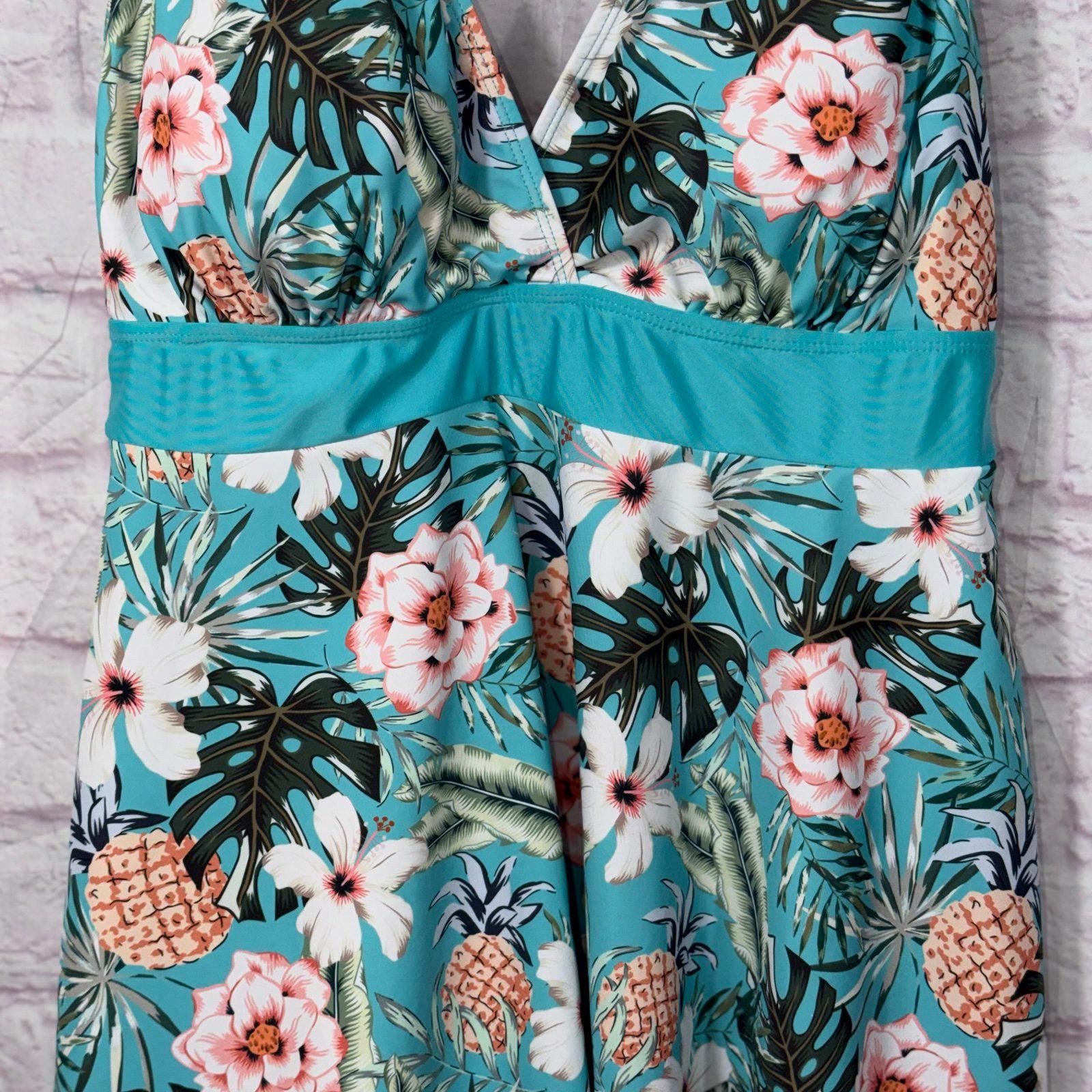 Other Floral Print Tankini Top - 2XL Size ONE SIZE - 2 Thumbnail
