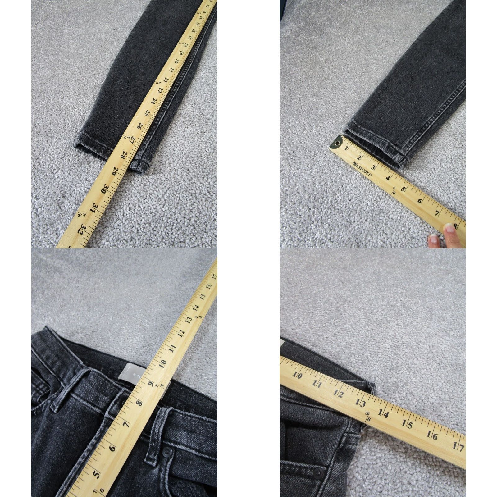 Everlane Everlane Womens Dark Gray Skinny Jeans Size 42" / US 20 - 4 Thumbnail