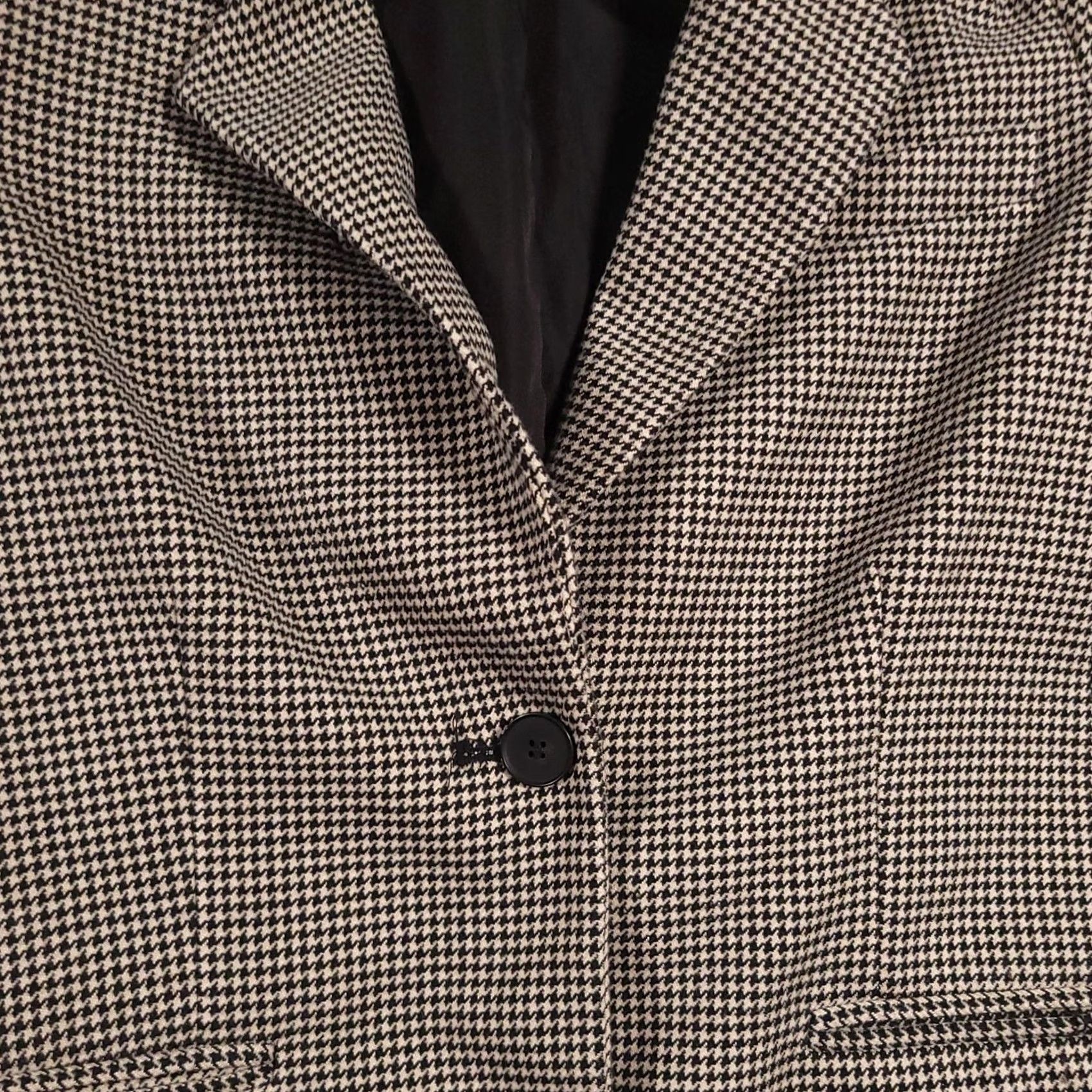 H&M VINTAGE H&M Blazer Womens XS Houndstooth Checkered Suit Jacket Classic Workwear Office Size XS / US 0-2 / IT 36-38 - 4 Thumbnail