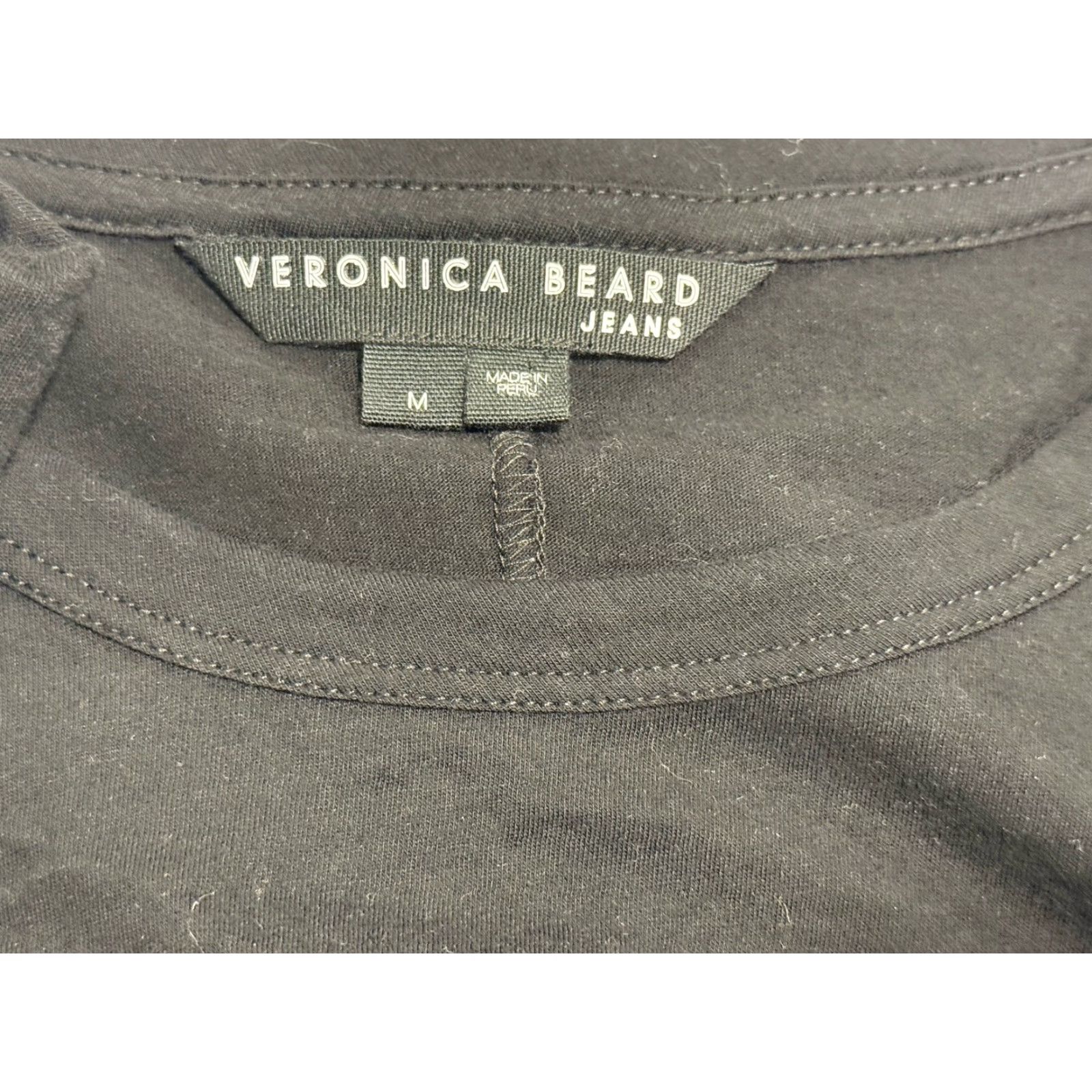 Veronica Beard VERONICA BEARD Blouse Shirt Puff Sleeve Top M Black Cotton EUC Size M / US 6-8 / IT 42-44 - 6 Thumbnail
