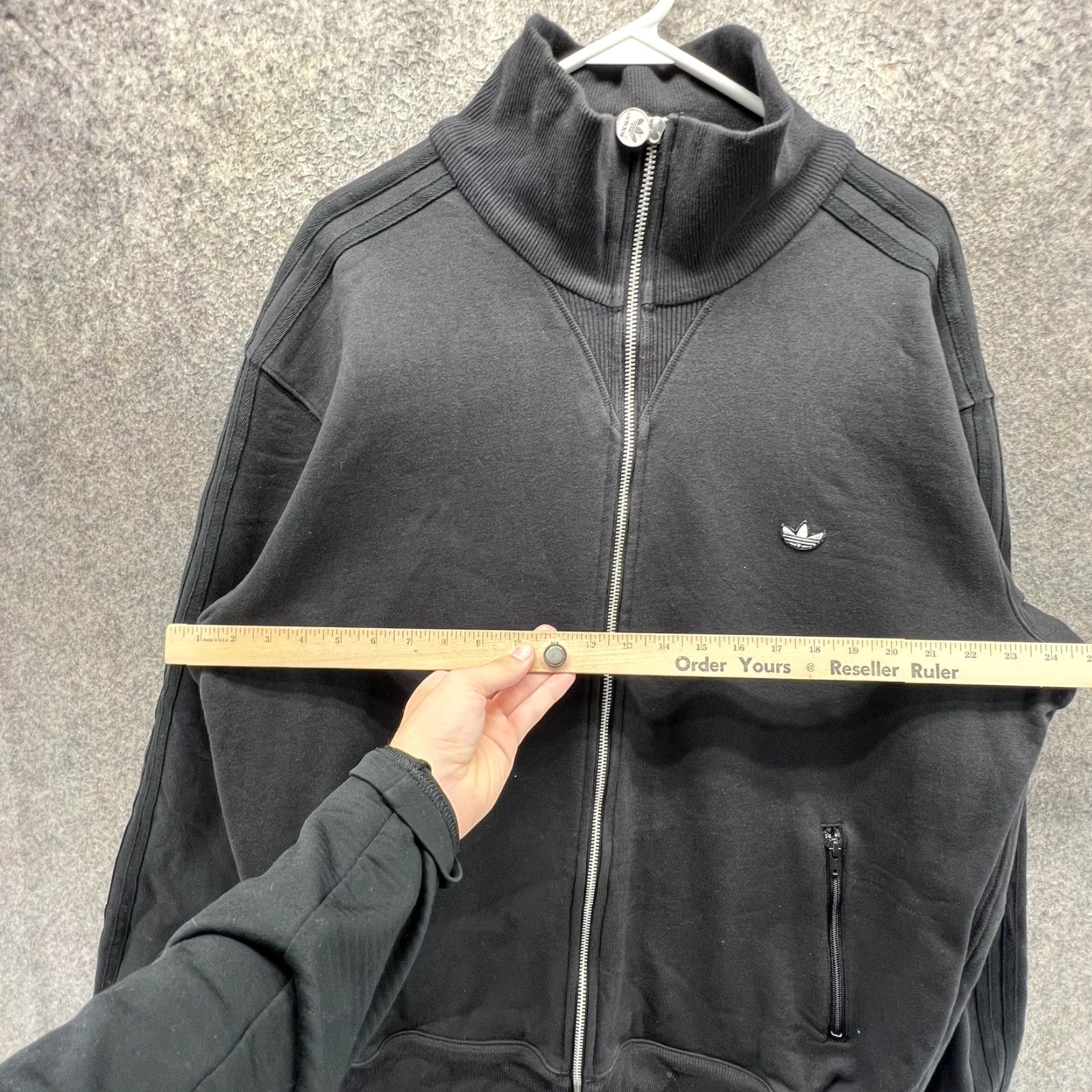 Adidas Adidas Track Jacket Mens 2XL Black Full Zip Fleece 3 Stripes Trefoil Originals Size US XXL / EU 58 / 5 - 3 Thumbnail