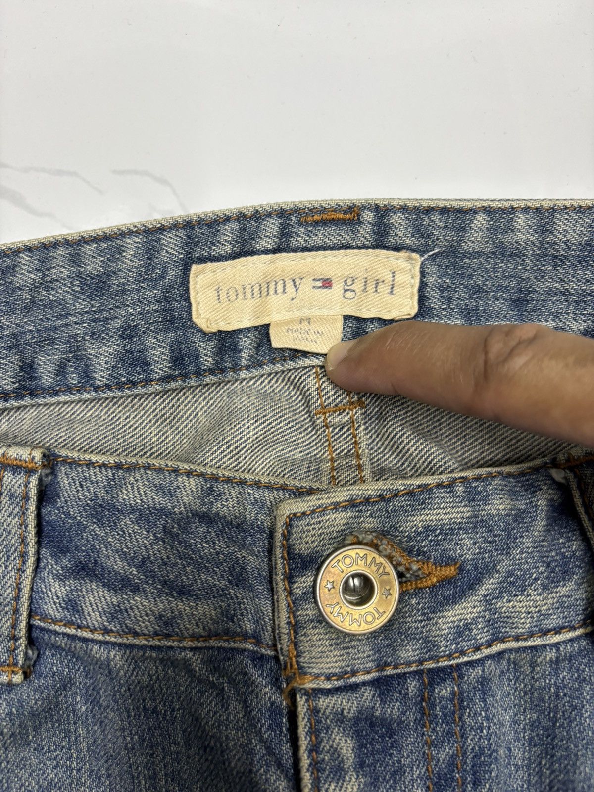 If Six Was Nine Flare Jeans Vintage Japanese Tommy Girl Distressed Bootcut Size 29" - 9 Thumbnail