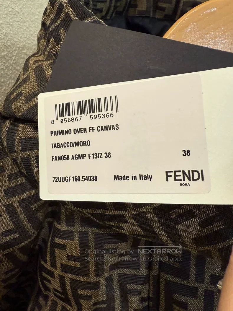 Fendi Fendi Brown Full Print Logo Hooded Down Jacket Size XS / US 0-2 / IT 36-38 - 3 Thumbnail