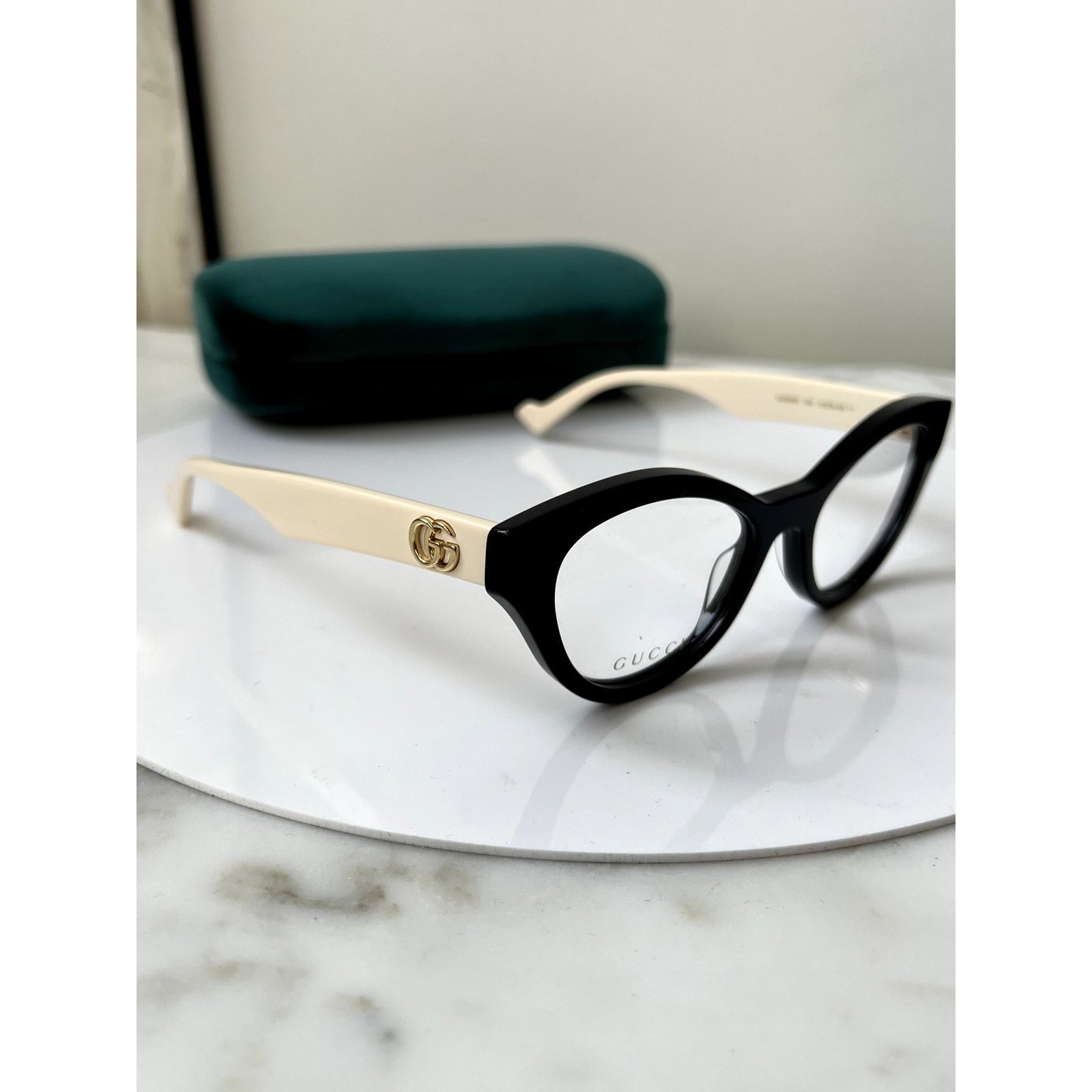 Gucci NEW Gucci GG0959O Black Ivory Cat Eye Eyeglasses Frames Size ONE SIZE - 6 Thumbnail
