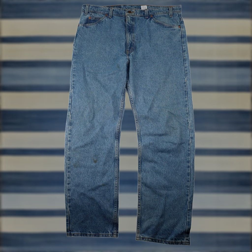 Levi's VINTAGE Levi's 505 Straight Leg Orange Tab Denim Jeans Blue 40x32 Mens Straight Jeans Mens Blue 40 32 Size US 40 / EU 56 - 1 Thumbnail