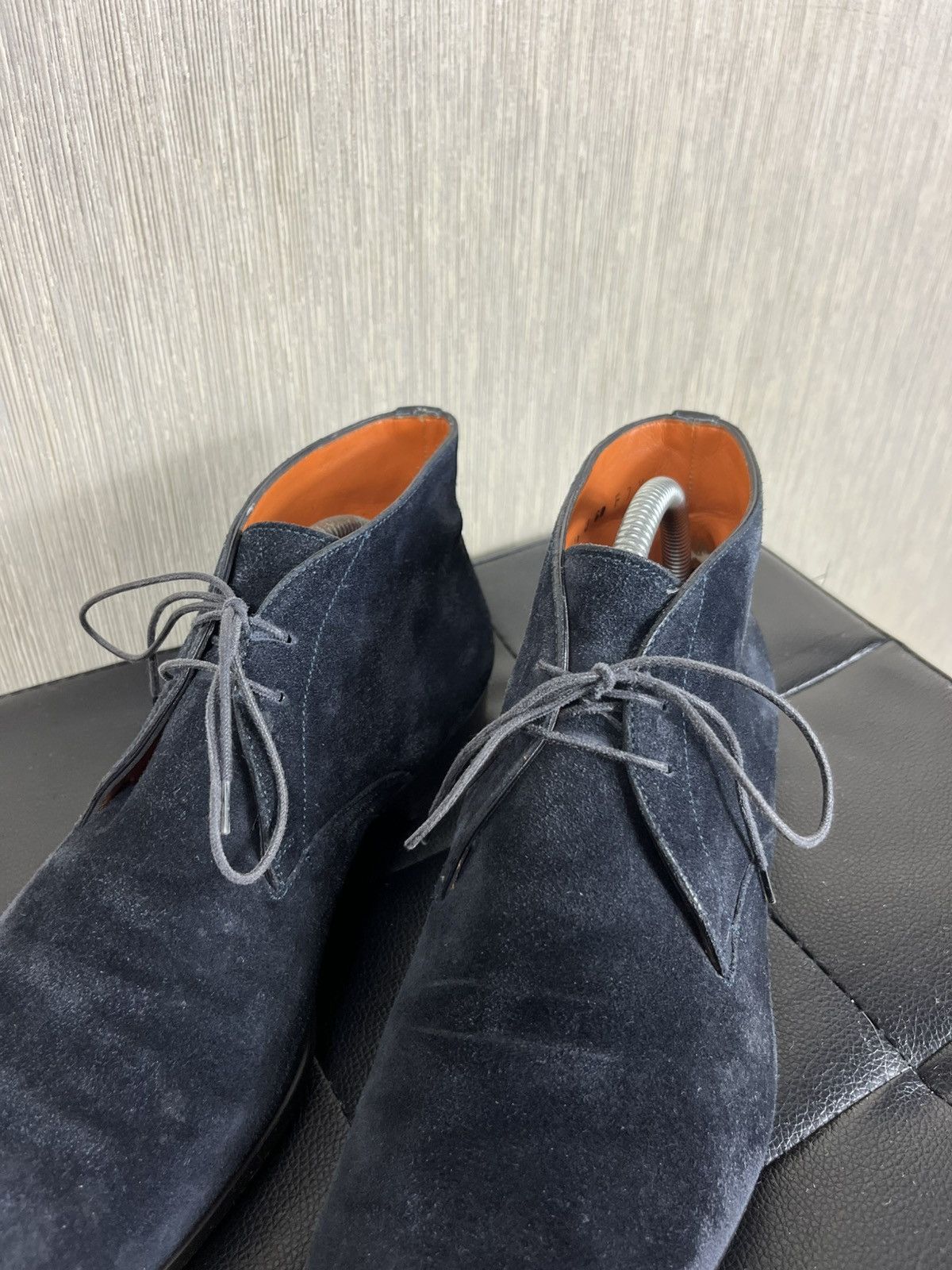 Santoni Santoni for Oger suede leather high top boots shoes handmade Size US 8.5 / EU 41-42 - 17 Thumbnail