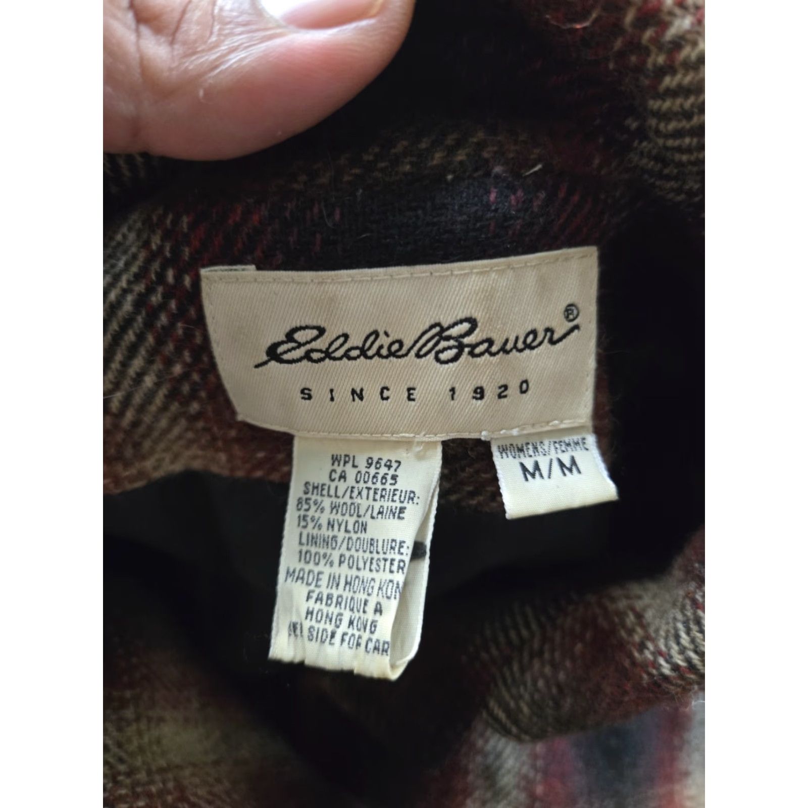 Eddie Bauer VINTAGE Eddie Bauer Flannel Shirt Jacket Medium Womens Plaid Wool Blend Pocket Size M / US 6-8 / IT 42-44 - 5 Thumbnail