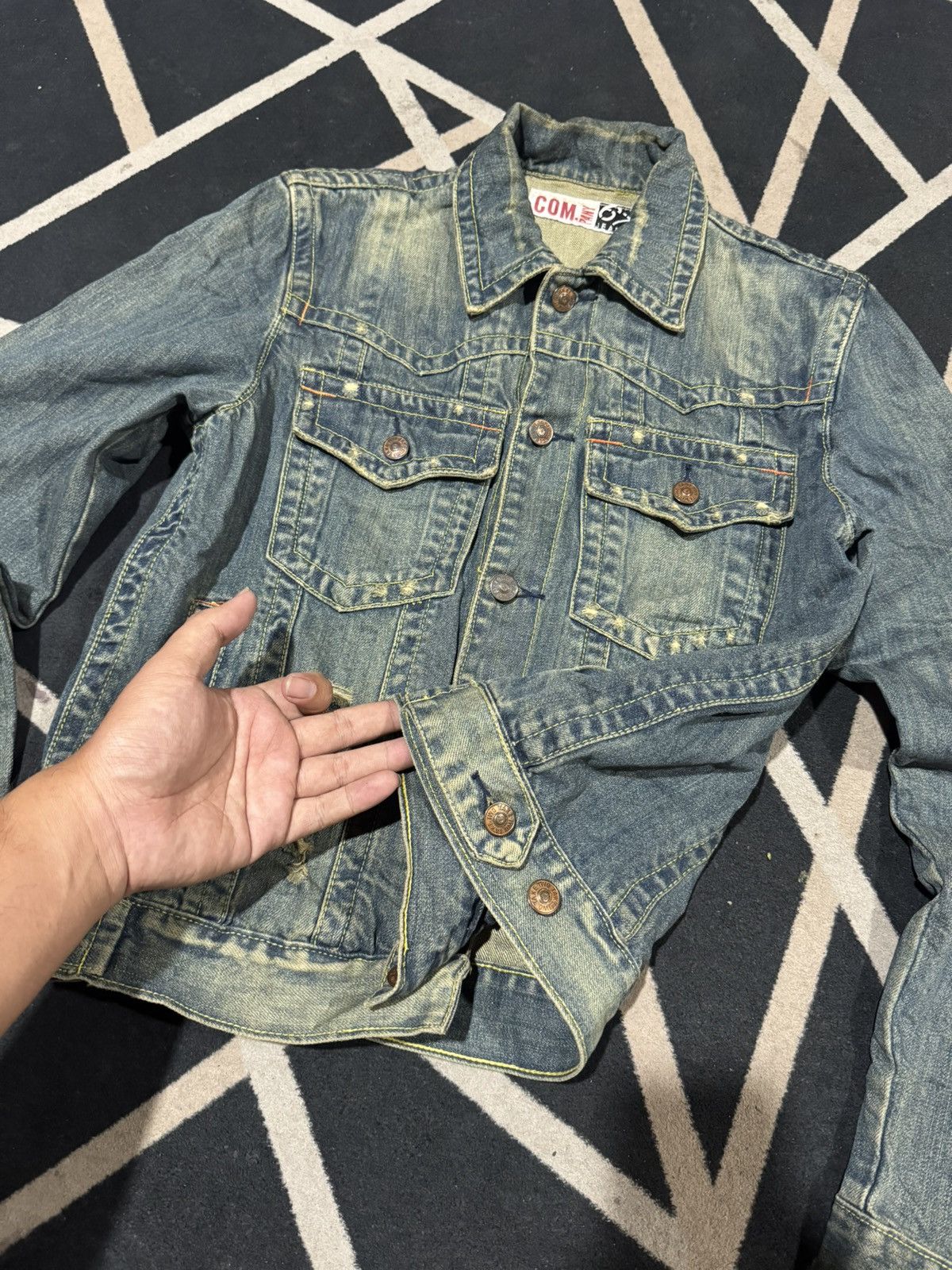 Hysteric Glamour Distressed Denim Trucker Jacket Japanese Companny Size US M / EU 48-50 / 2 - 3 Thumbnail