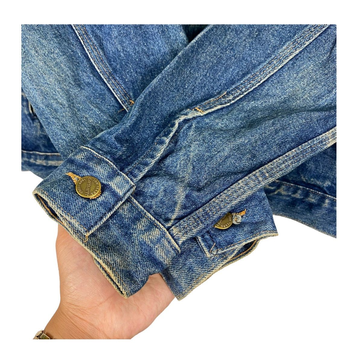 Carhartt × Vintage 💥100 ANNIVERSARY CARHARTT DENIM JACKET JEAN TRUCKER Size US M / EU 48-50 / 2 - 8 Thumbnail