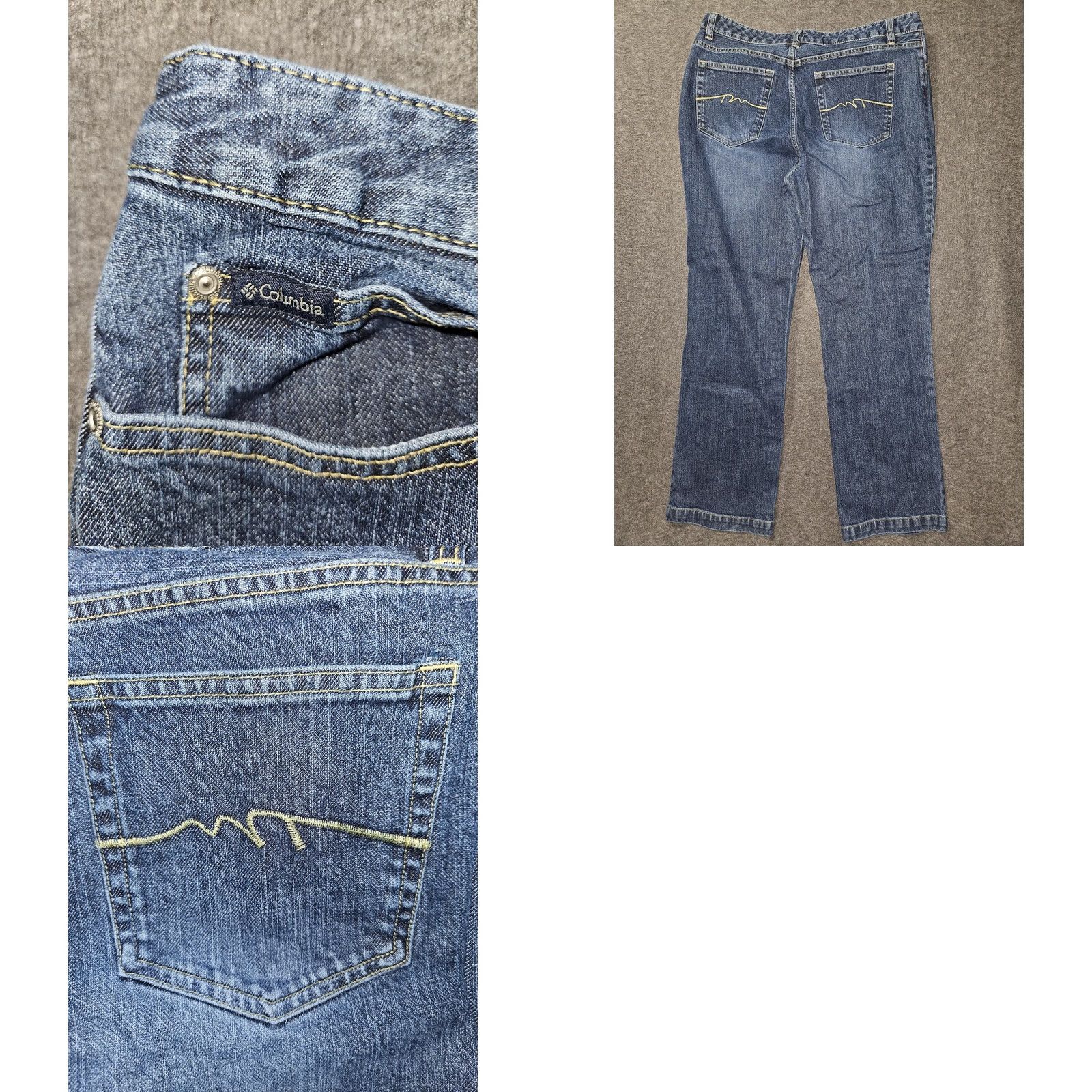 Denime Columbia Jeans Womens 18 Blue Denim Authentic Straight Leg Stretch 5-Pocket Size 38" / US 16 / IT 52 - 8 Thumbnail