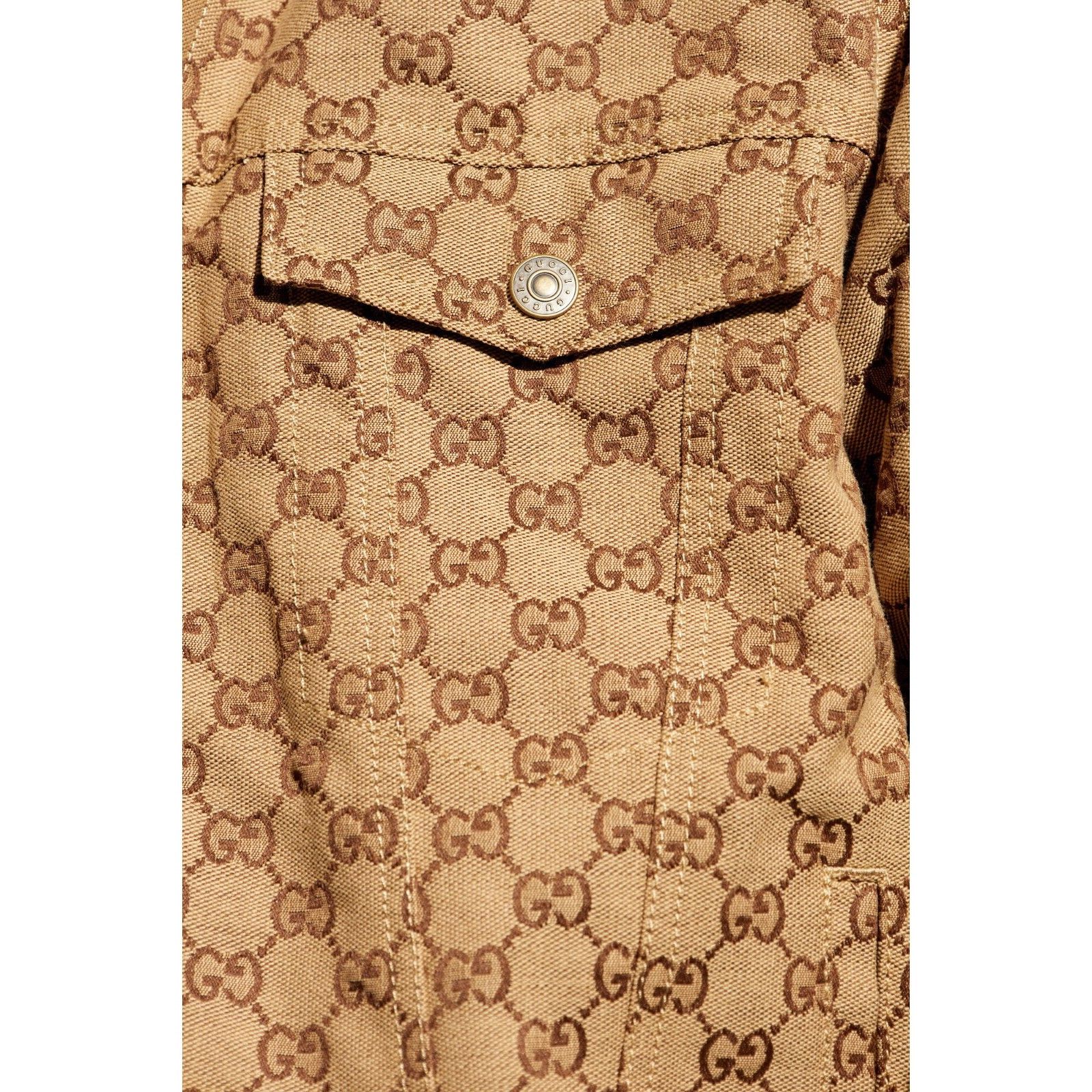Gucci GUCCI Blue/Beige GG Denim Reversible Jacket New & Authentic Size US L / EU 52-54 / 3 - 2 Thumbnail