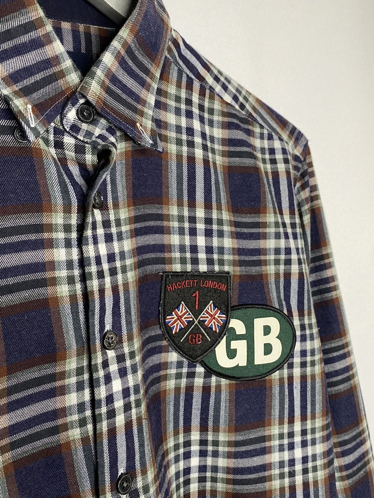 Hackett × Vintage 🔥Vintage Hackett London Plaid Essential Logo GB Shirt🔥 Size US S / EU 44-46 / 1 - 4 Thumbnail