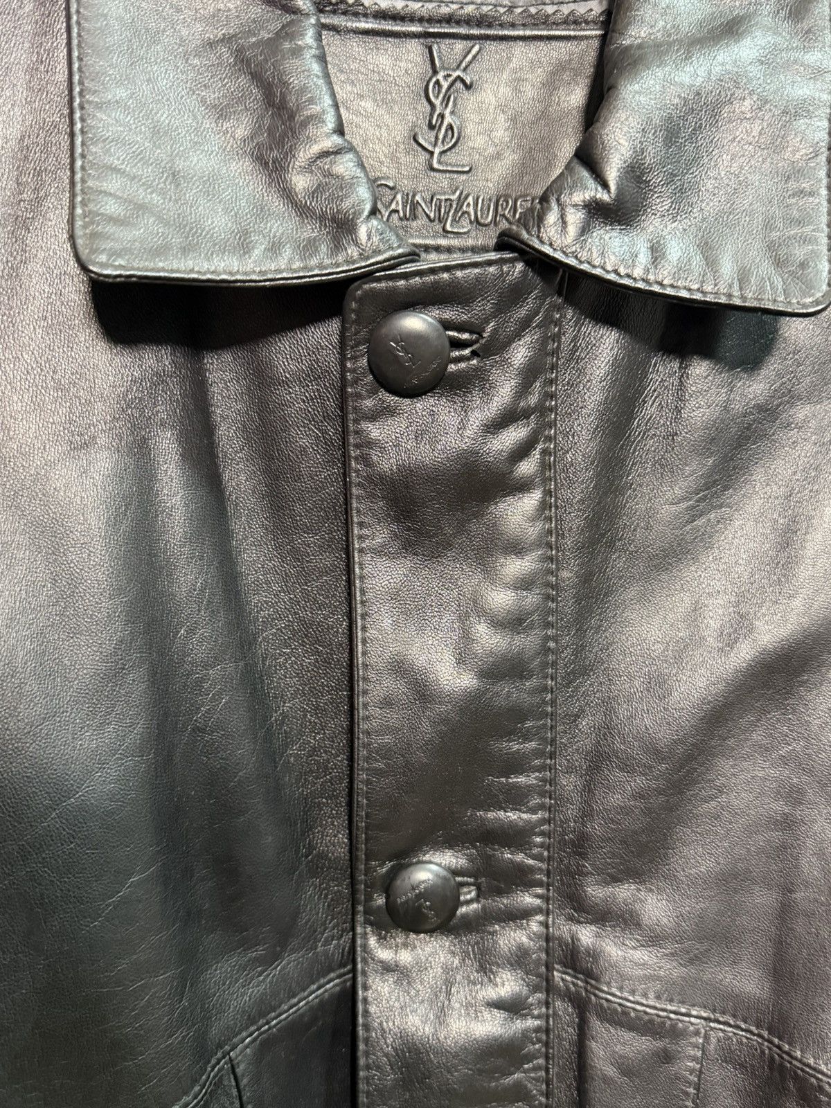 Yves Saint Laurent YSL vintage leather jacket Size US XL / EU 56 / 4 - 3 Thumbnail