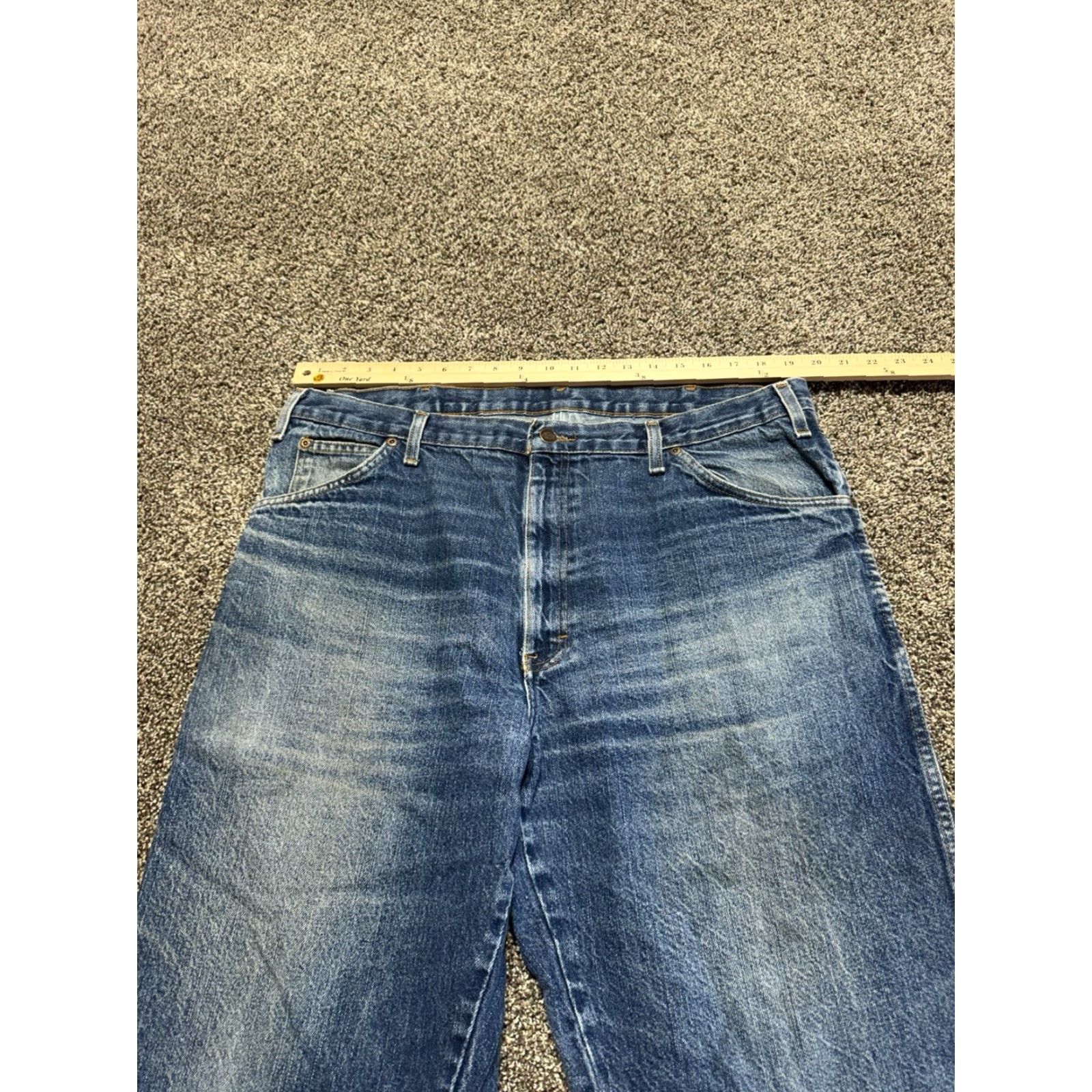 Dickies Dickies Jeans 40x32 Blue Denim 5-Pocket Regular Rise Straight Mens Size 40 Inseam 32 Size US 40 / EU 56 - 6 Thumbnail