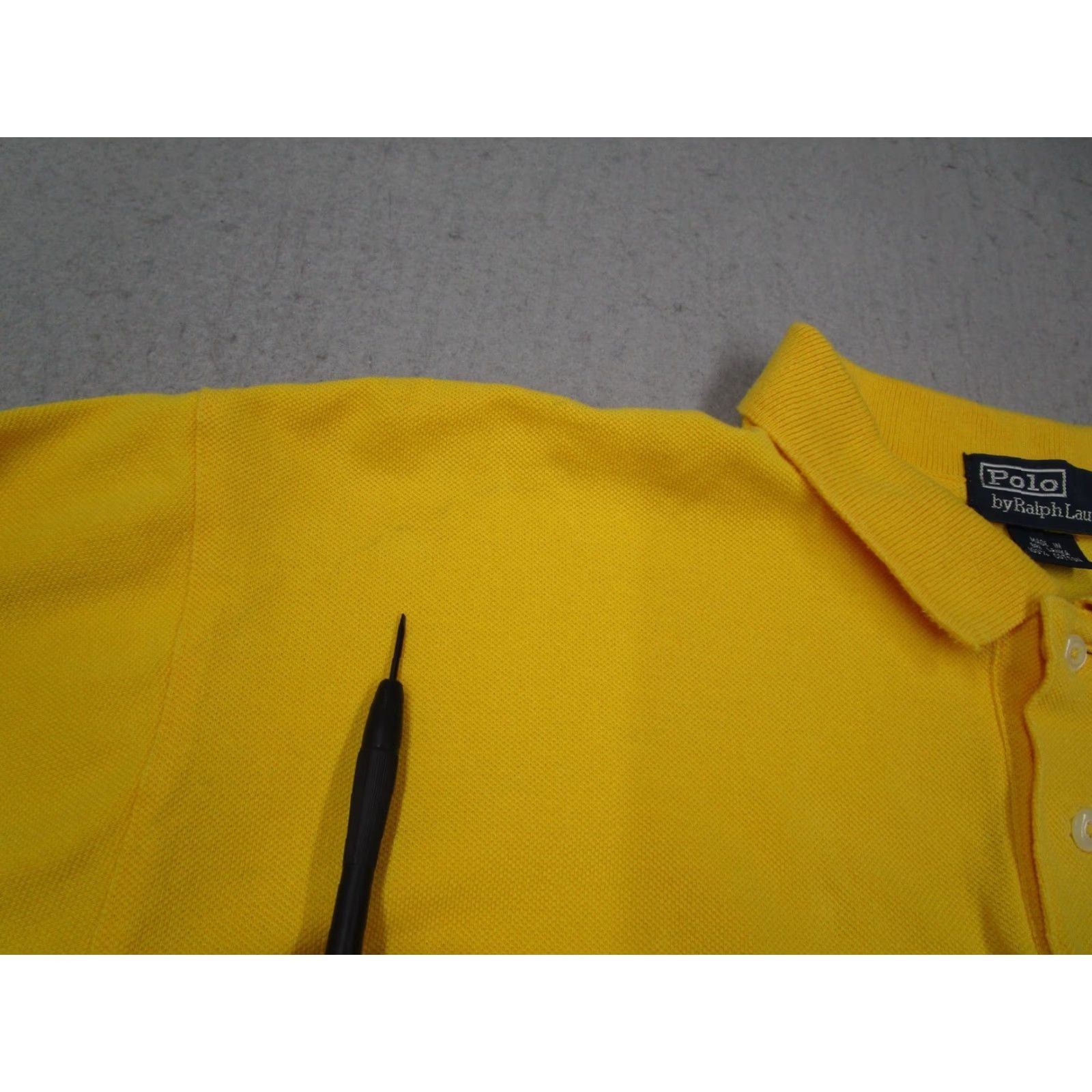 Polo Ralph Lauren Vintage Polo Ralph Lauren shirt Mens Large Yellow Polo Long Sleeve Blue Pony Size US L / EU 52-54 / 3 - 4 Thumbnail