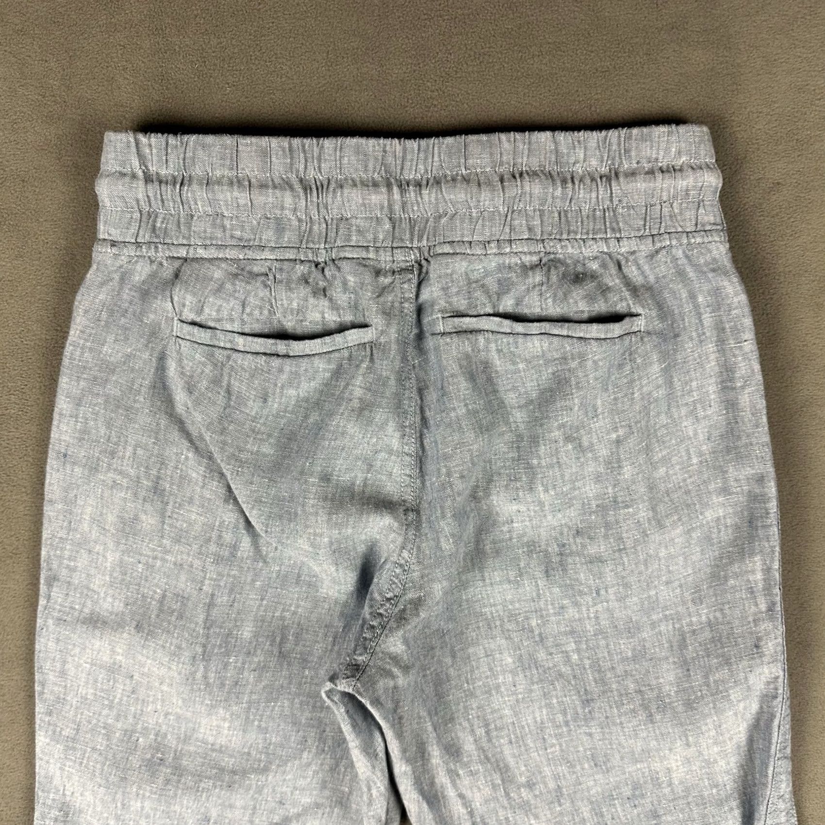 Athleta Athleta Womens Pants Blue 2 Linen Jogger Elastic Waist High Rise Drawstring Size 26" / US 2 / IT 38 - 4 Thumbnail