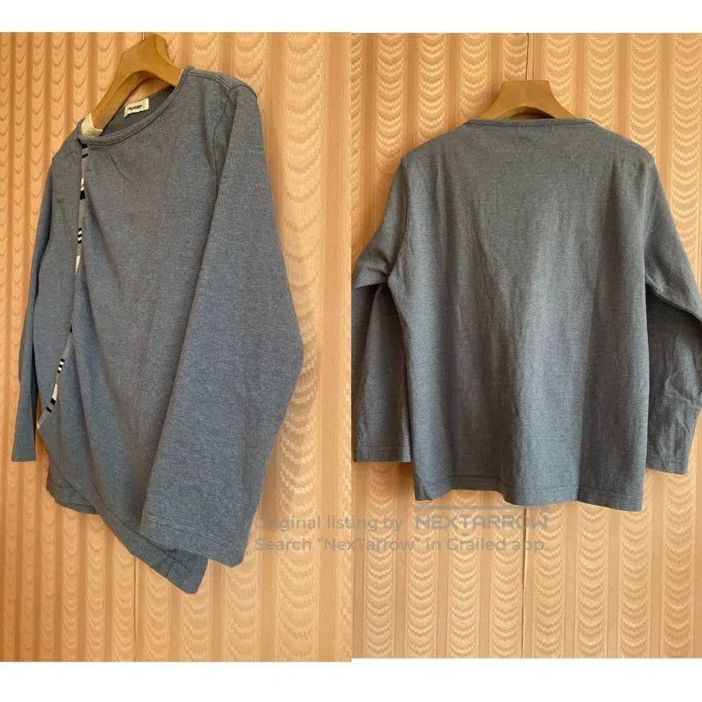 Issey Miyake Issey Miyake Gray Long Sleeve Top Size M / US 6-8 / IT 42-44 - 4 Thumbnail