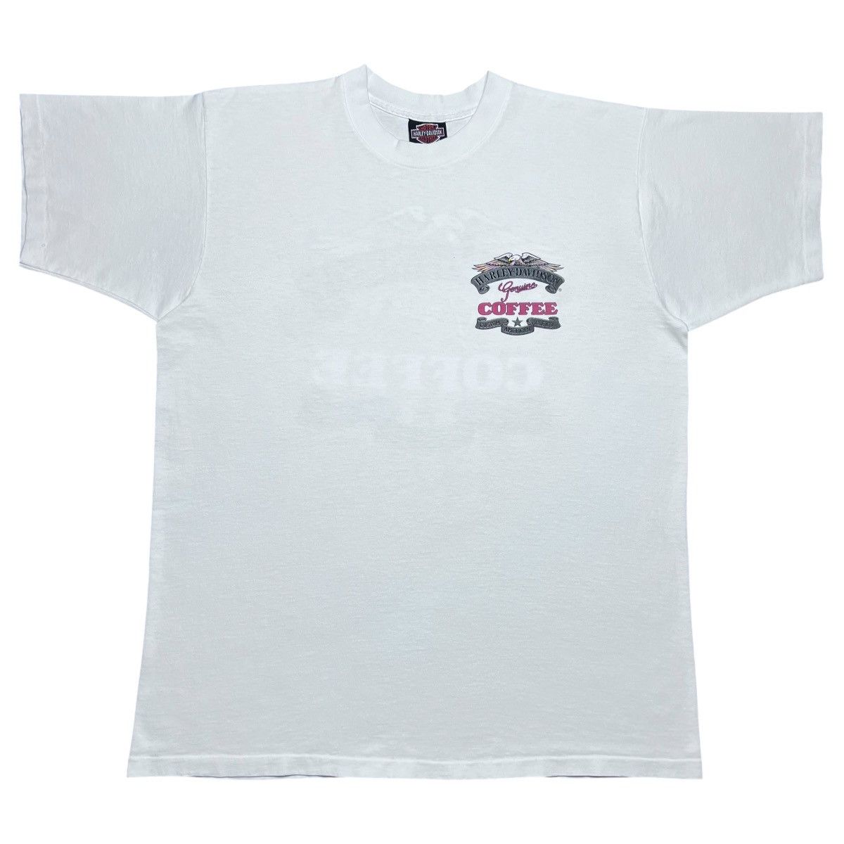 Harley Davidson 93 Harley Davidson Genuine Coffee Custom American Blend Tee Size US XL / EU 56 / 4 - 2 Thumbnail