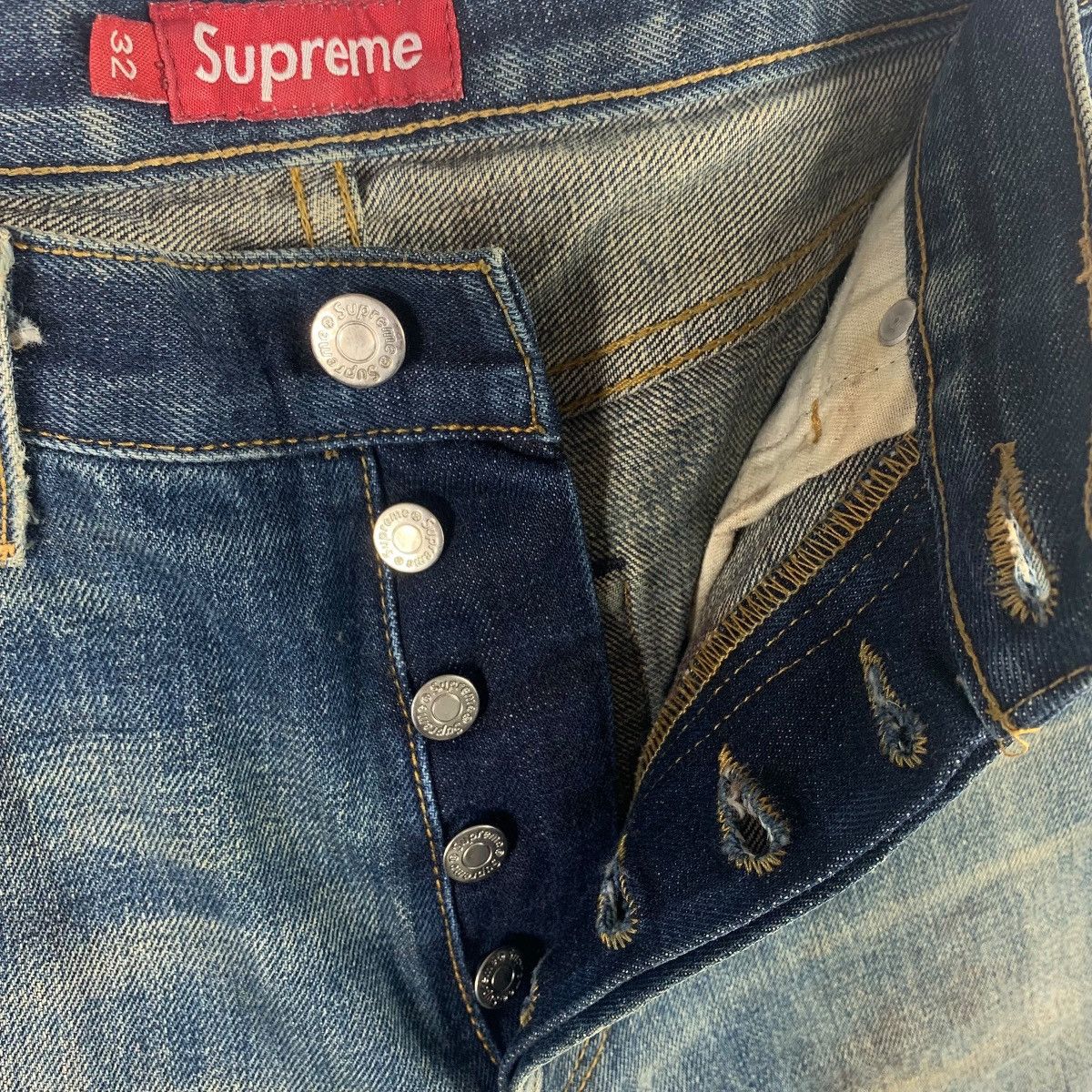 Supreme × Vintage Vintage SUPREME usa blue jeans Size US 32 / EU 48 - 6 Thumbnail