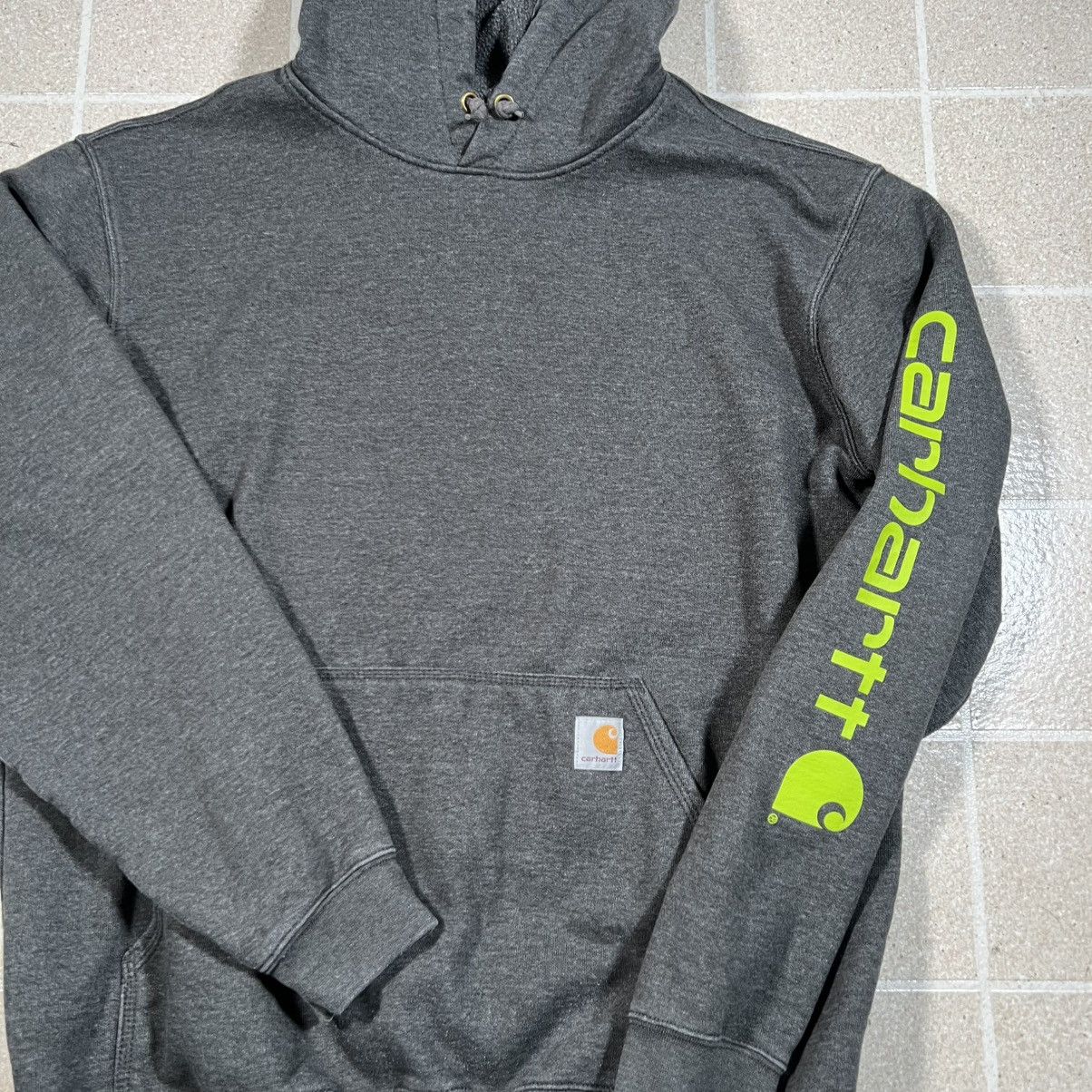 Carhartt Carbon Heather Carhartt Loose Fit Logo Sleeve Graphic Hoodie Size US L / EU 52-54 / 3 - 2 Thumbnail