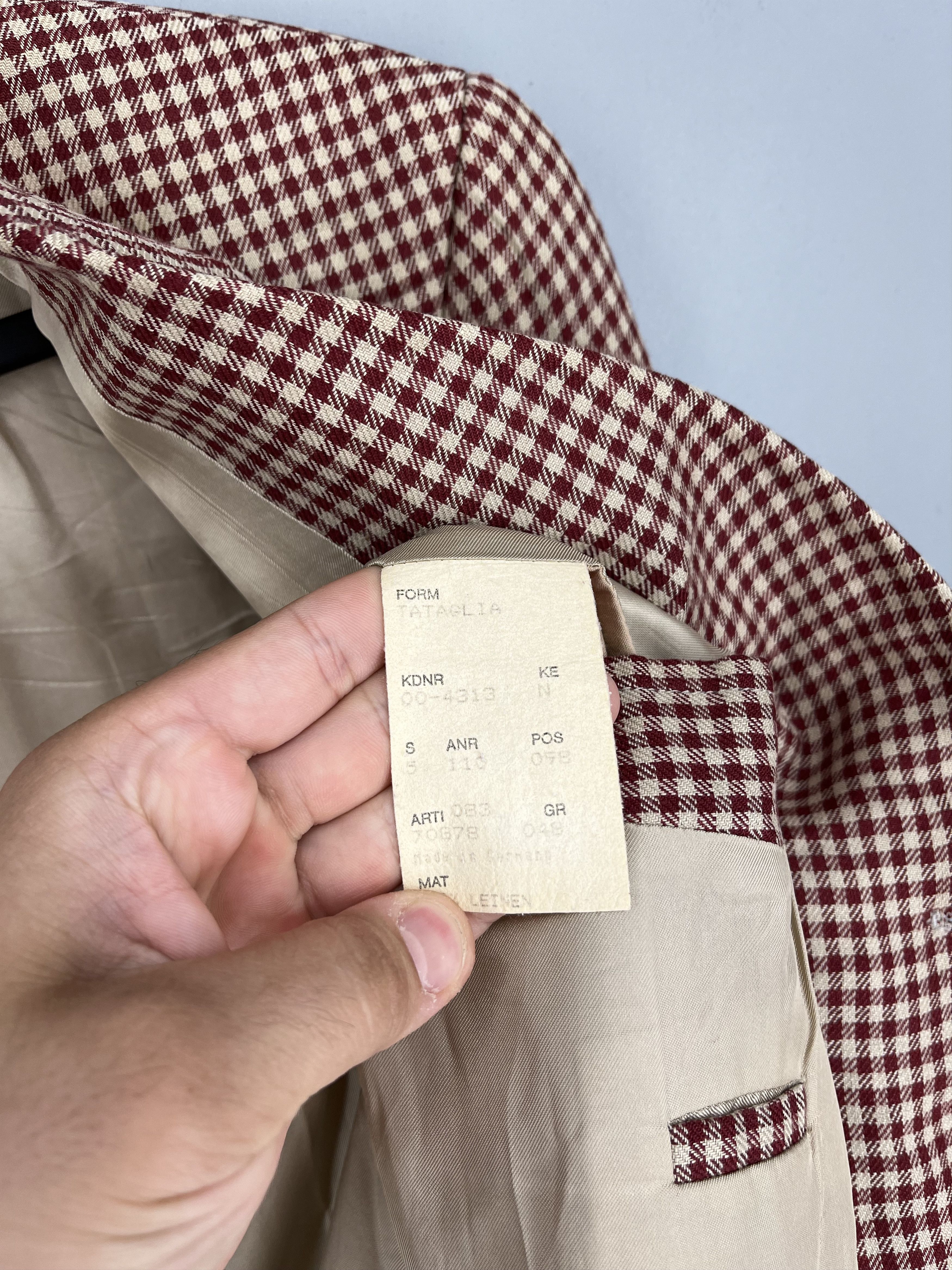 Hugo Boss Hugo Boss Vintage Linen Blazer 48 Solbiati Natural Kalkutta Size 48S - 9 Thumbnail
