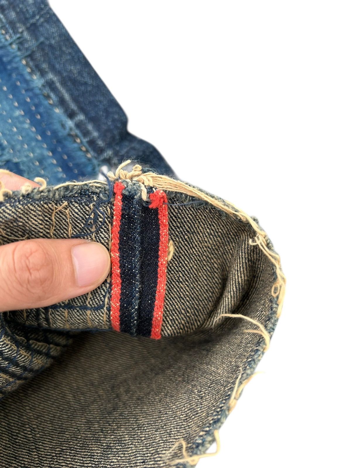 Kapital Kapital Kountry BORO Selvedge Denim Shorts (Kiro Hirata) Size US 31 - 4 Thumbnail