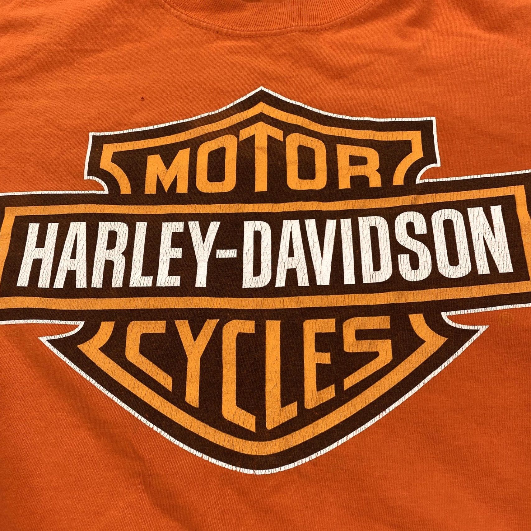 Harley Davidson Harley-Davidson Shirt Mens XL Orange Bartels Los Angeles Motorcycle Graphic Tee Size US XL / EU 56 / 4 - 4 Thumbnail