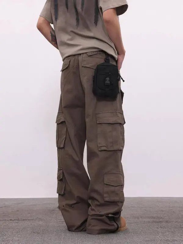 Japanese Brand Vintage Street Hip Hop Multi-Pocket Zipper Work Pants Size US 32 / EU 48 - 3 Thumbnail