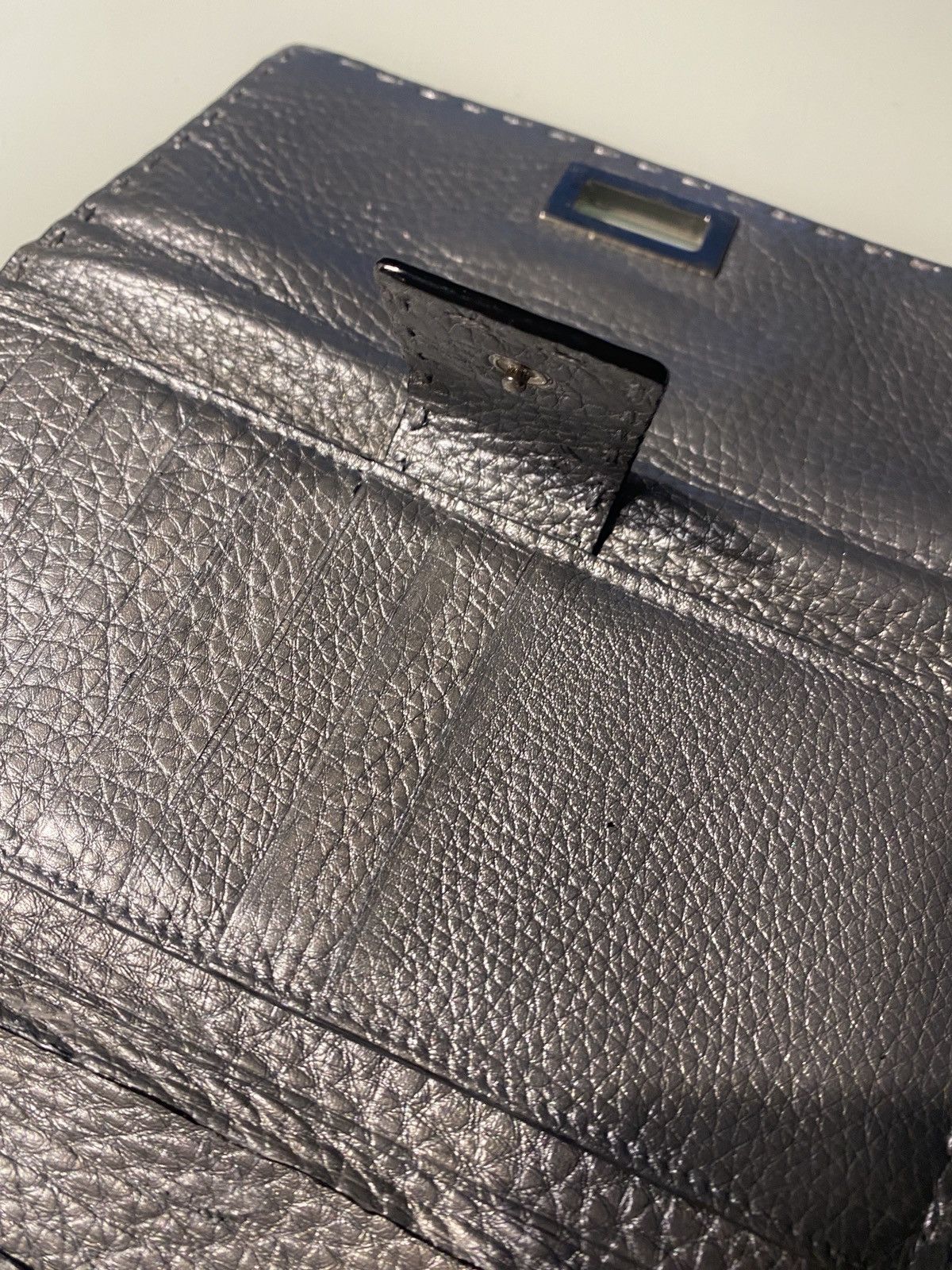 Fendi Fendi Selleria Peekaboo wallet in Silver leather Size ONE SIZE - 9 Thumbnail