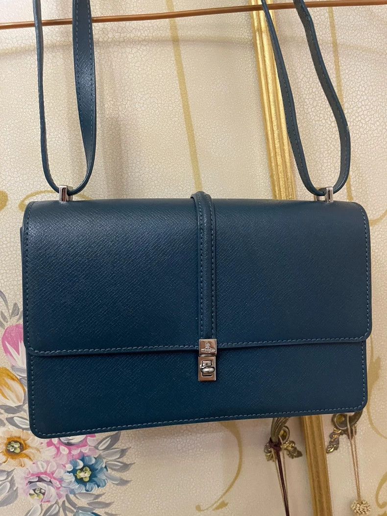 Vivienne Westwood Vivienne Westwood size os Peacock blue leather bag shoulder Size ONE SIZE - 3 Thumbnail